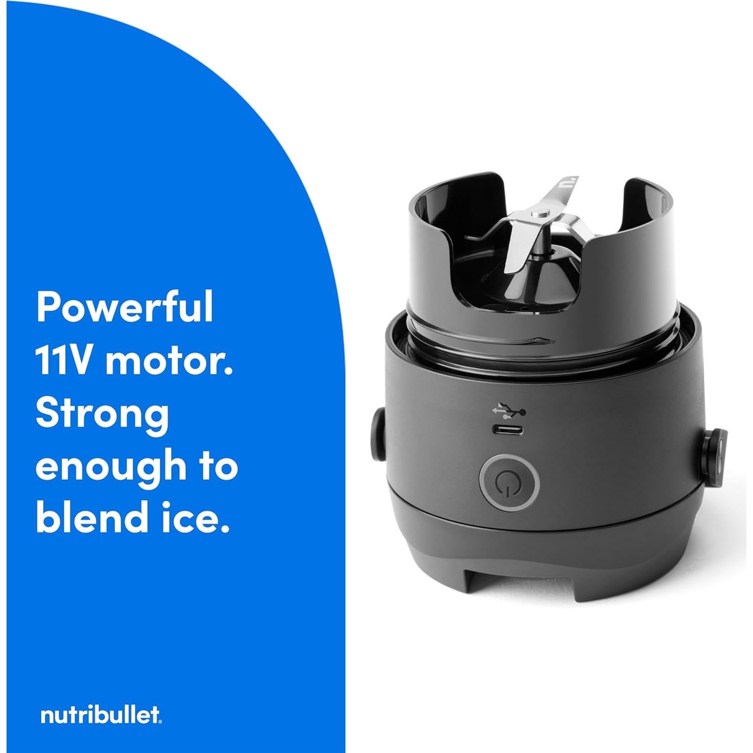 Licuadora Portátil NutriBullet Flip 20 oz Sin Cable Índigo