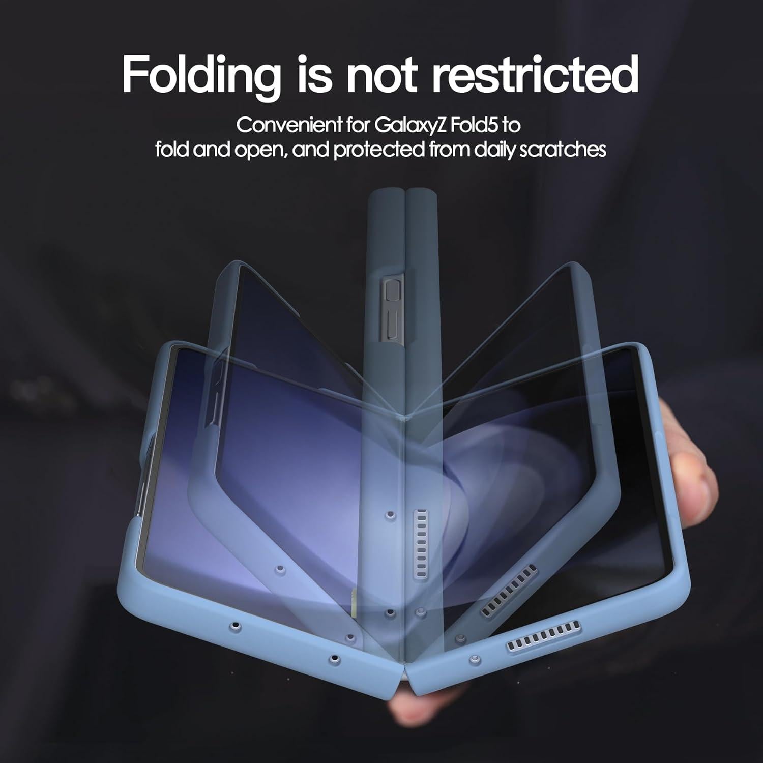 Funda AWINNER para Samsung Galaxy Z Fold5 con S Pen Azul