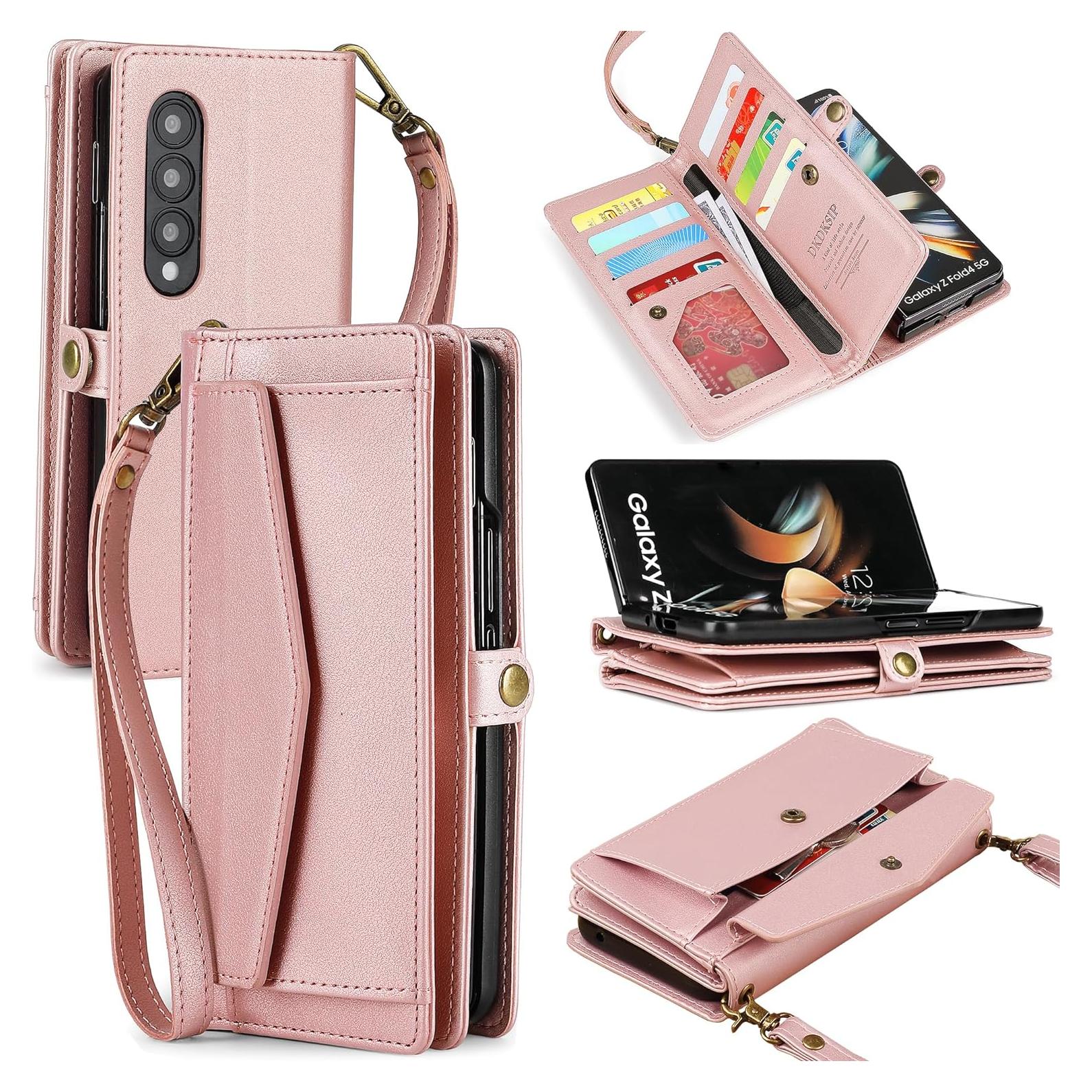 Funda Cartera DKDKSIP Rosa para Samsung Galaxy Z Fold 6