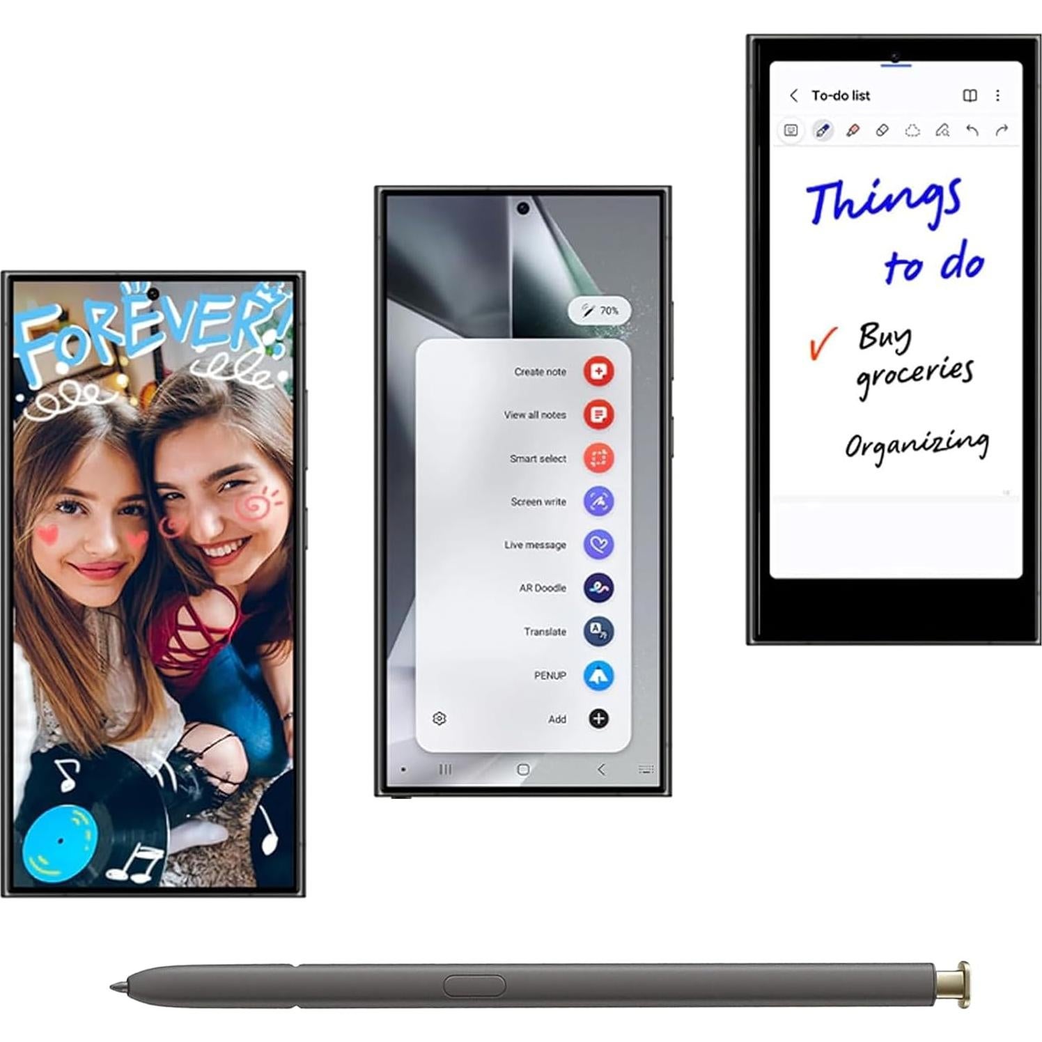 Paquete de 2 S Pen Galaxy S24 Ultra Oro Amarillo