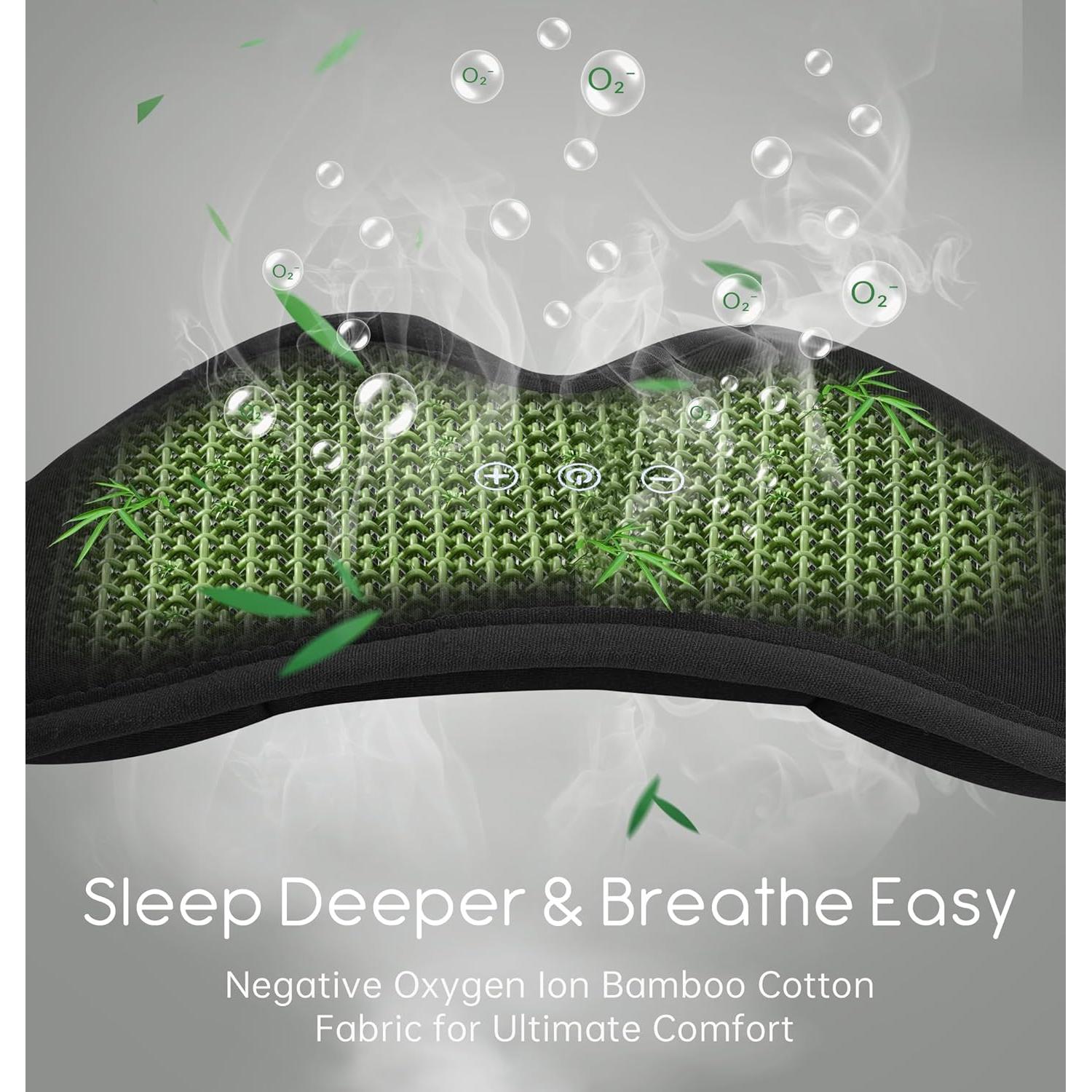 Máscara para dormir Bluetooth TOPOINT GH02 3D con algodón de bambú