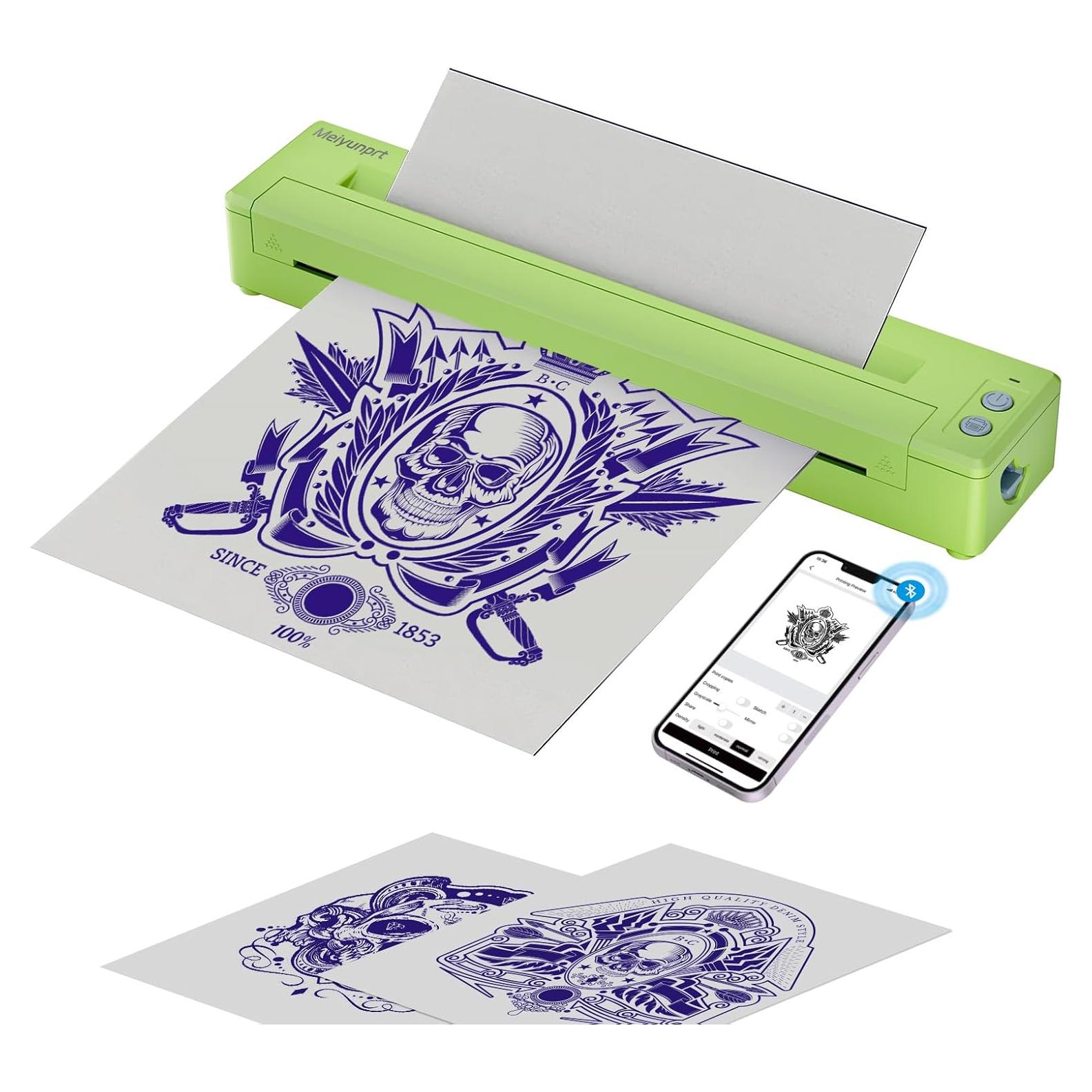 Impresora de Plantillas de Tatuaje Meiyunprt P19 Inalámbrica