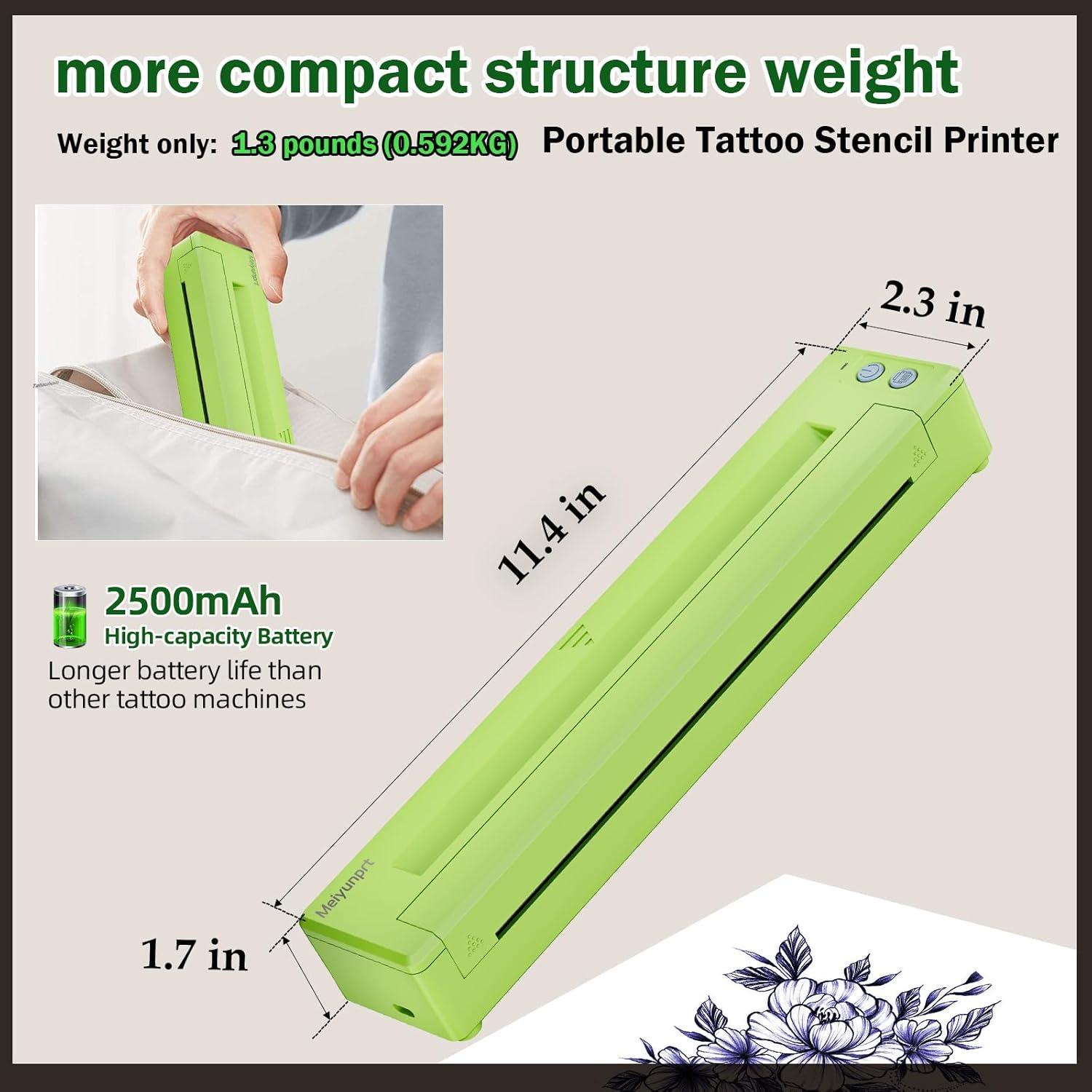 Impresora de Plantillas de Tatuaje Meiyunprt P19 Inalámbrica