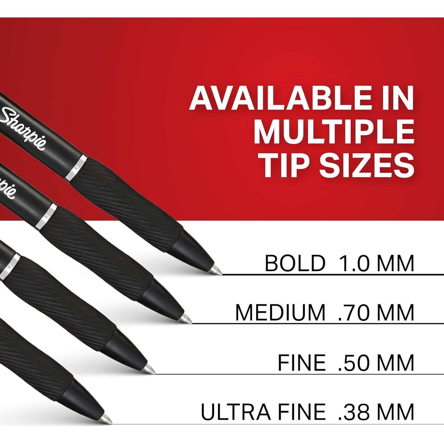 Bolígrafos de Gel Sharpie S-Gel 12 Unidades Tinta Negra 1.0mm