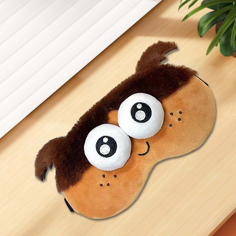 Máscara de Sueño de Peluche PERFECTSIGHT Ajustable para Ojos