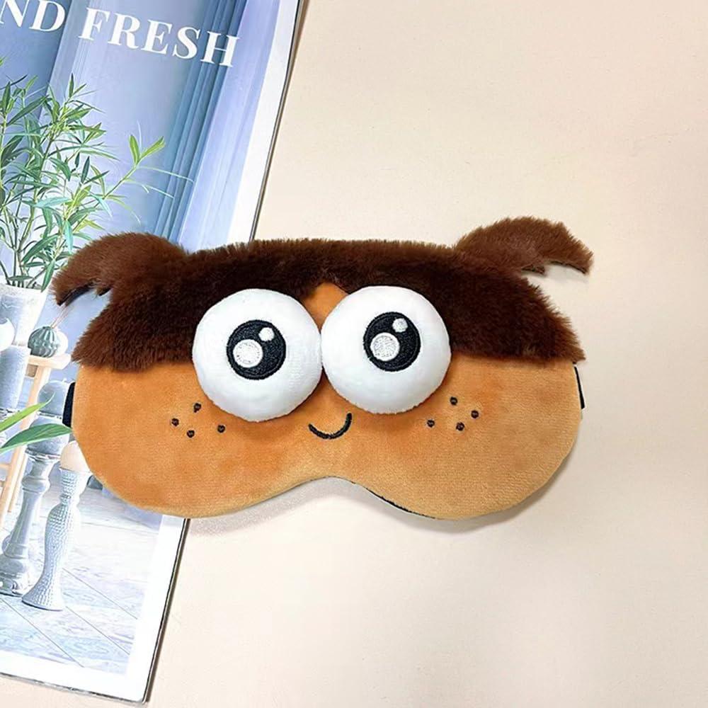 Máscara de Sueño de Peluche PERFECTSIGHT Ajustable para Ojos