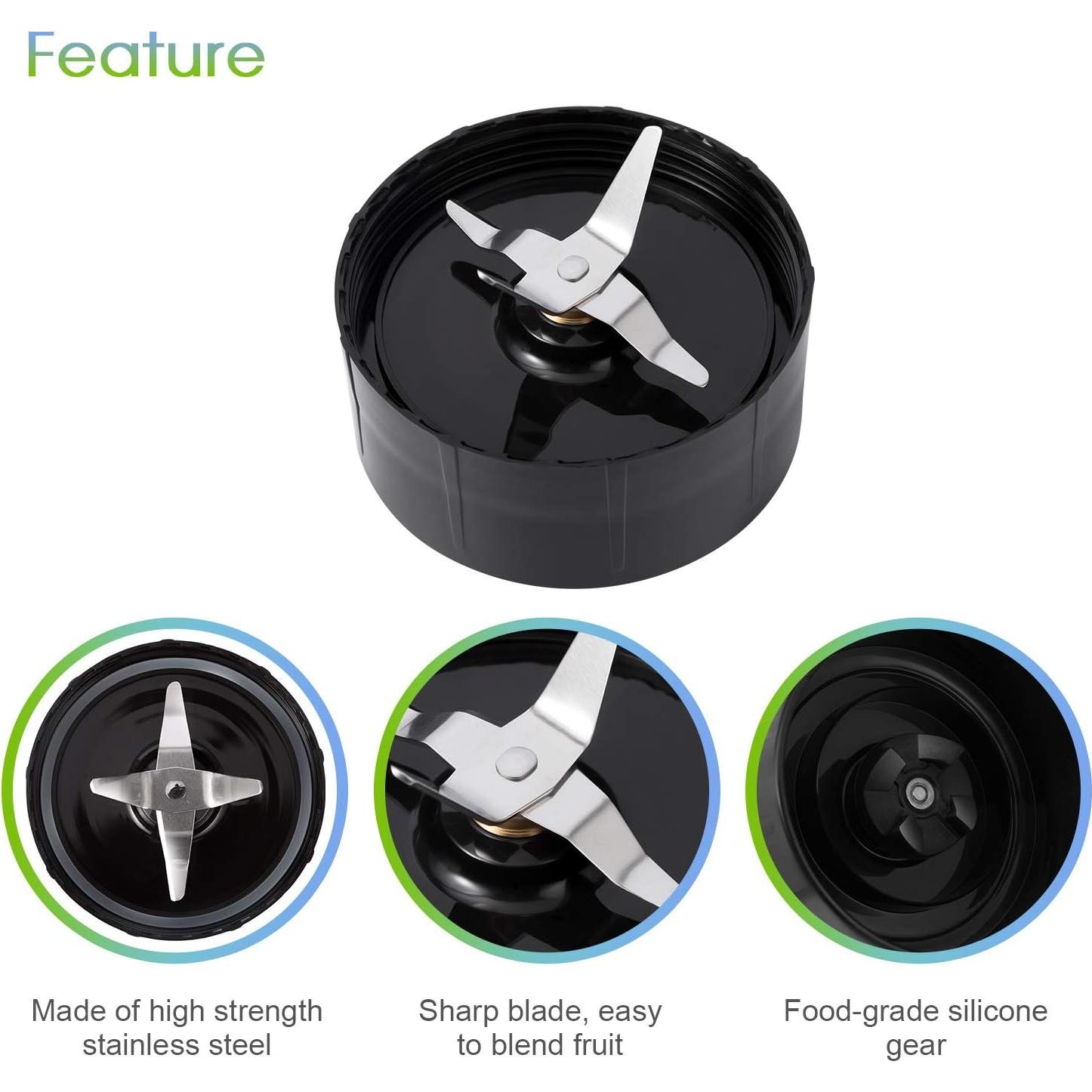 Juego de 5 tazas Magic Bullet 22 oz con tapa y cuchilla