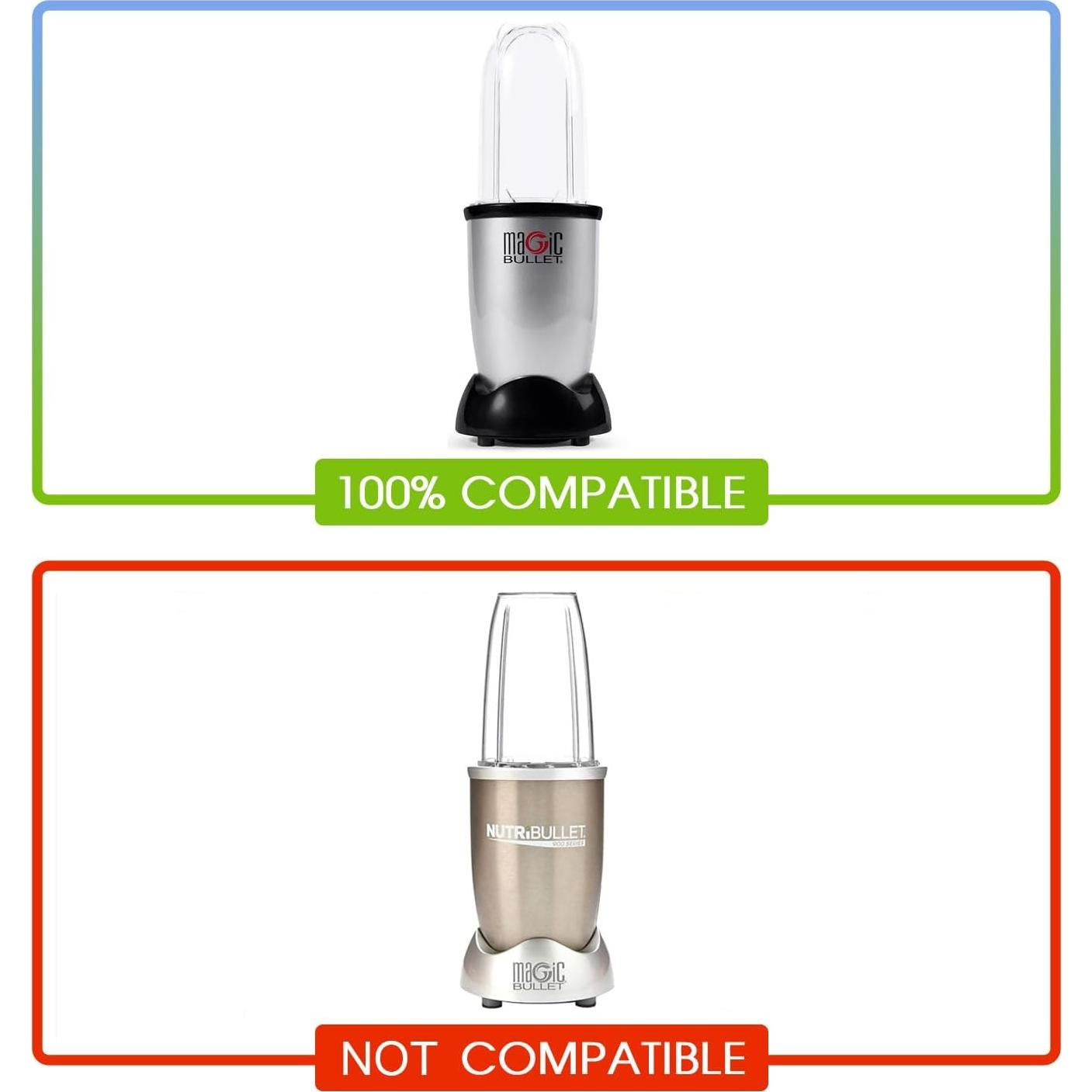 Juego de 5 tazas Magic Bullet 22 oz con tapa y cuchilla