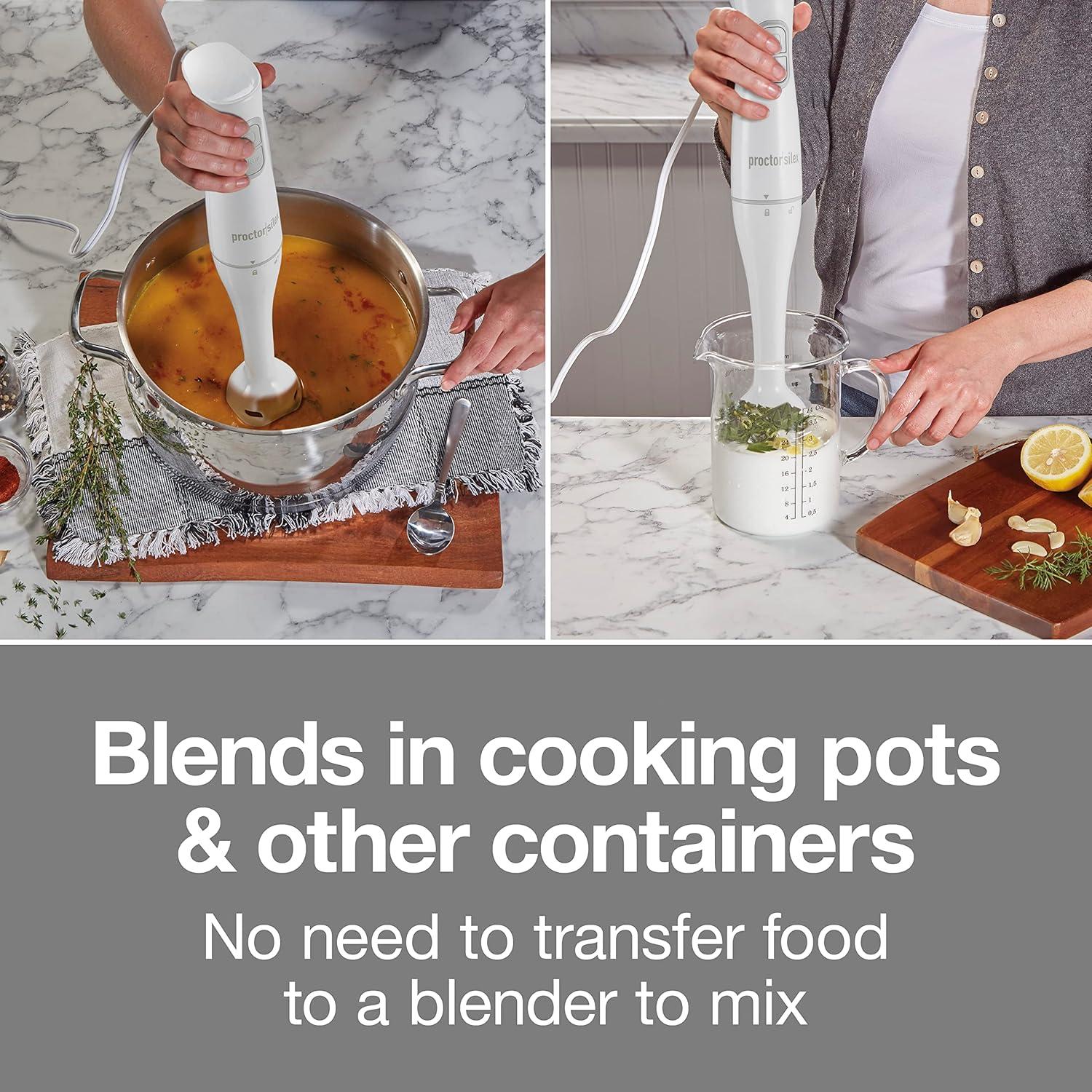 Batidora de Inmersión Proctor Silex 150W 2 Velocidades Blanca