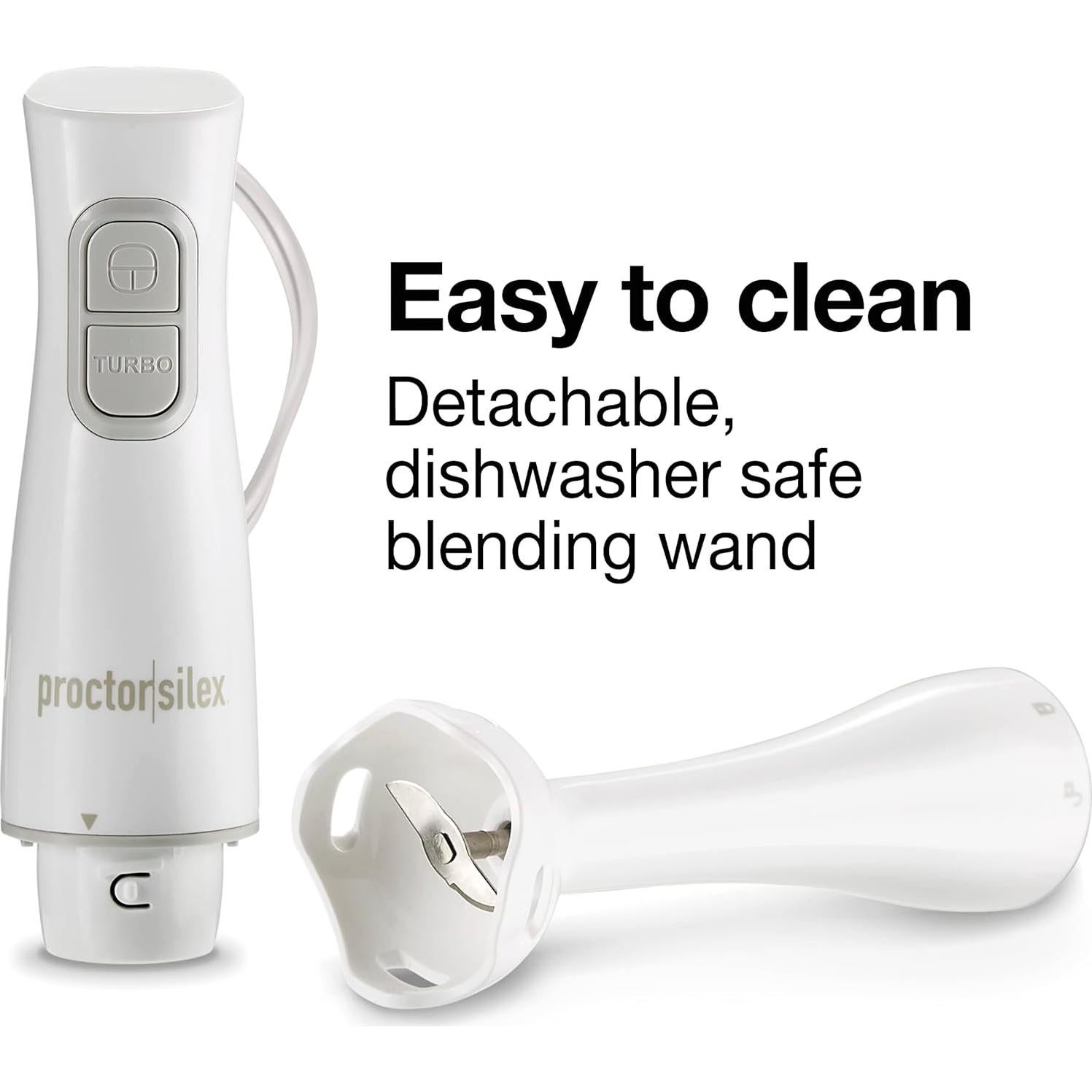 Batidora de Inmersión Proctor Silex 150W 2 Velocidades Blanca