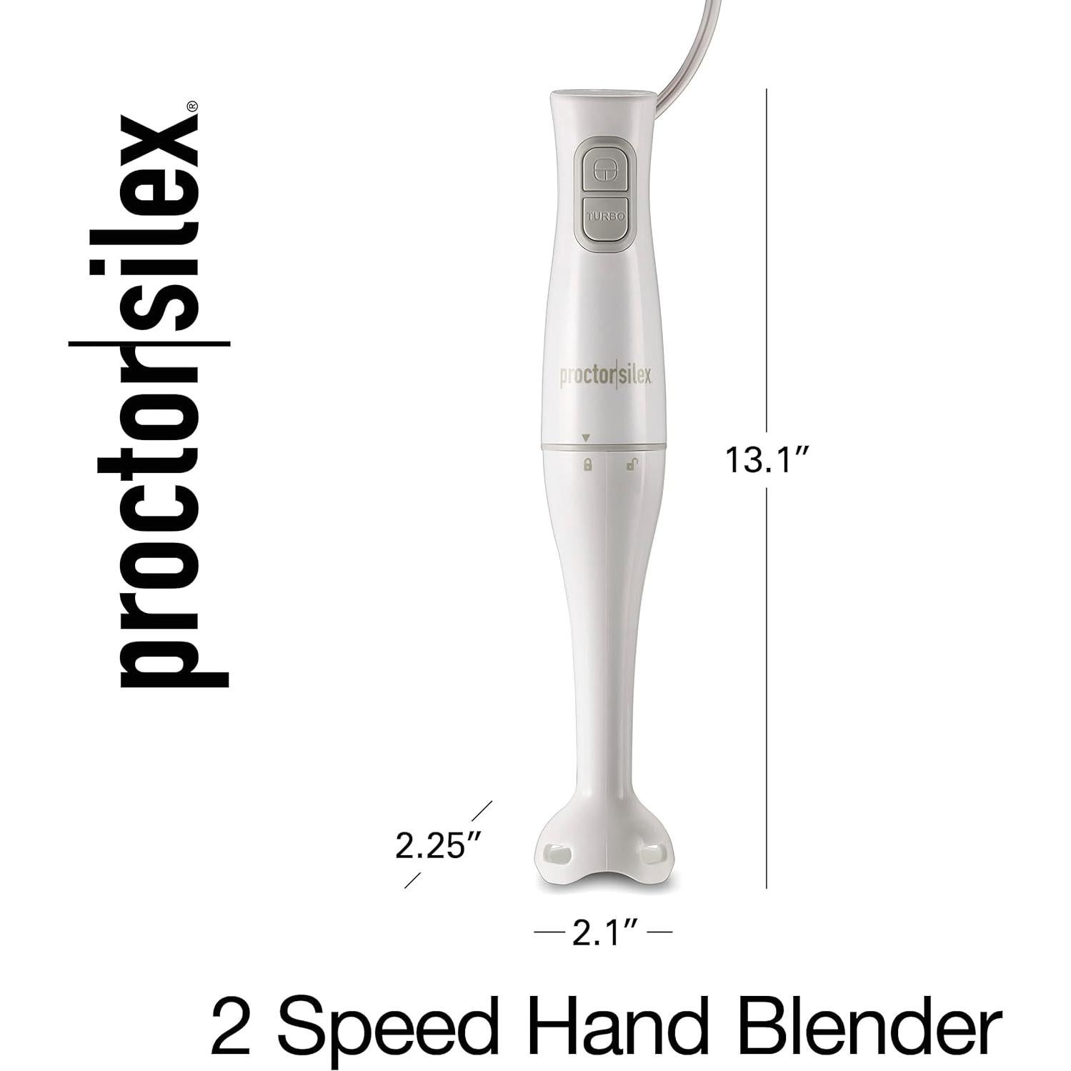 Batidora de Inmersión Proctor Silex 150W 2 Velocidades Blanca