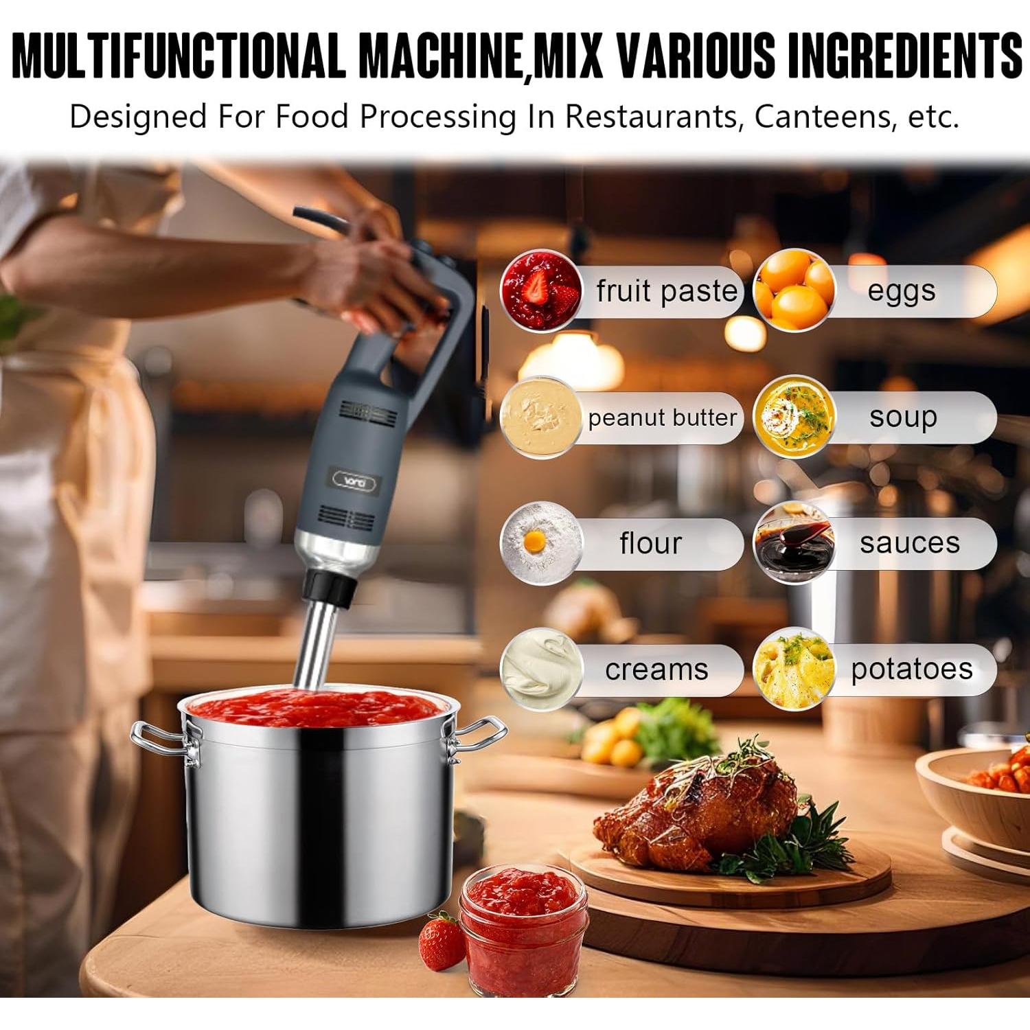 Batidora de Inmersión VONCI 500W Eje 40cm Velocidad 6000-20000RPM