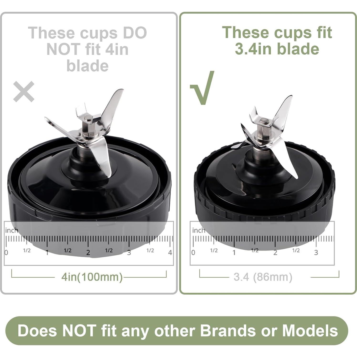 Tazas de Licuadora Ninja 16 oz 5 Piezas con Cuchilla