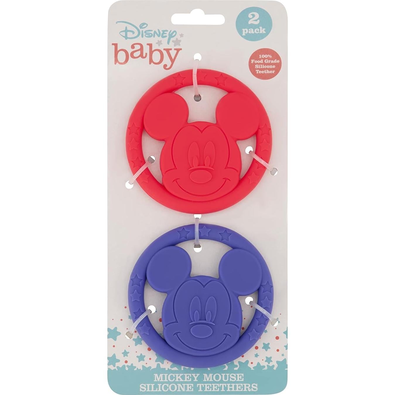 Juego de 2 Mordedores de Silicona Disney Mickey para Bebés