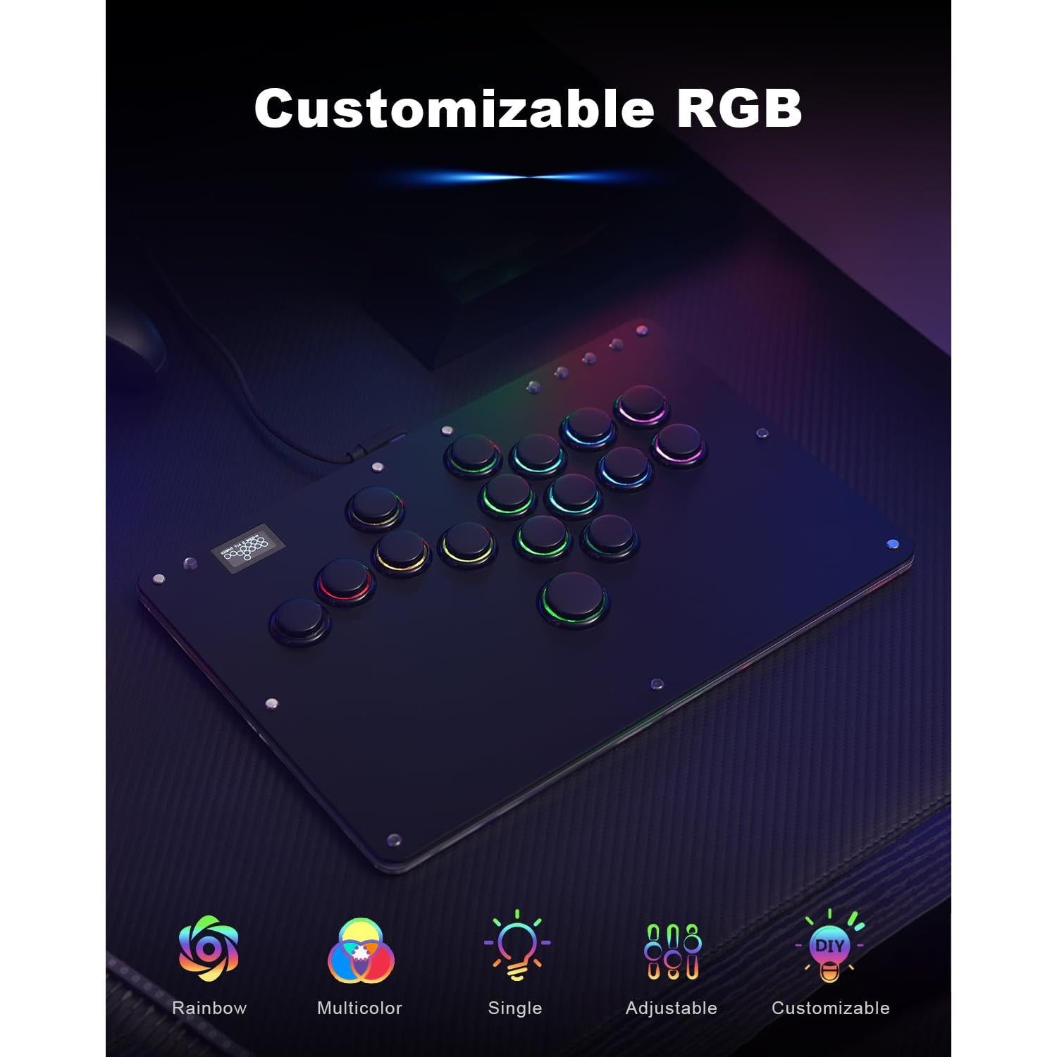 Controlador de Juegos Arcade SIXSIR R16 Negro - RGB Personalizable