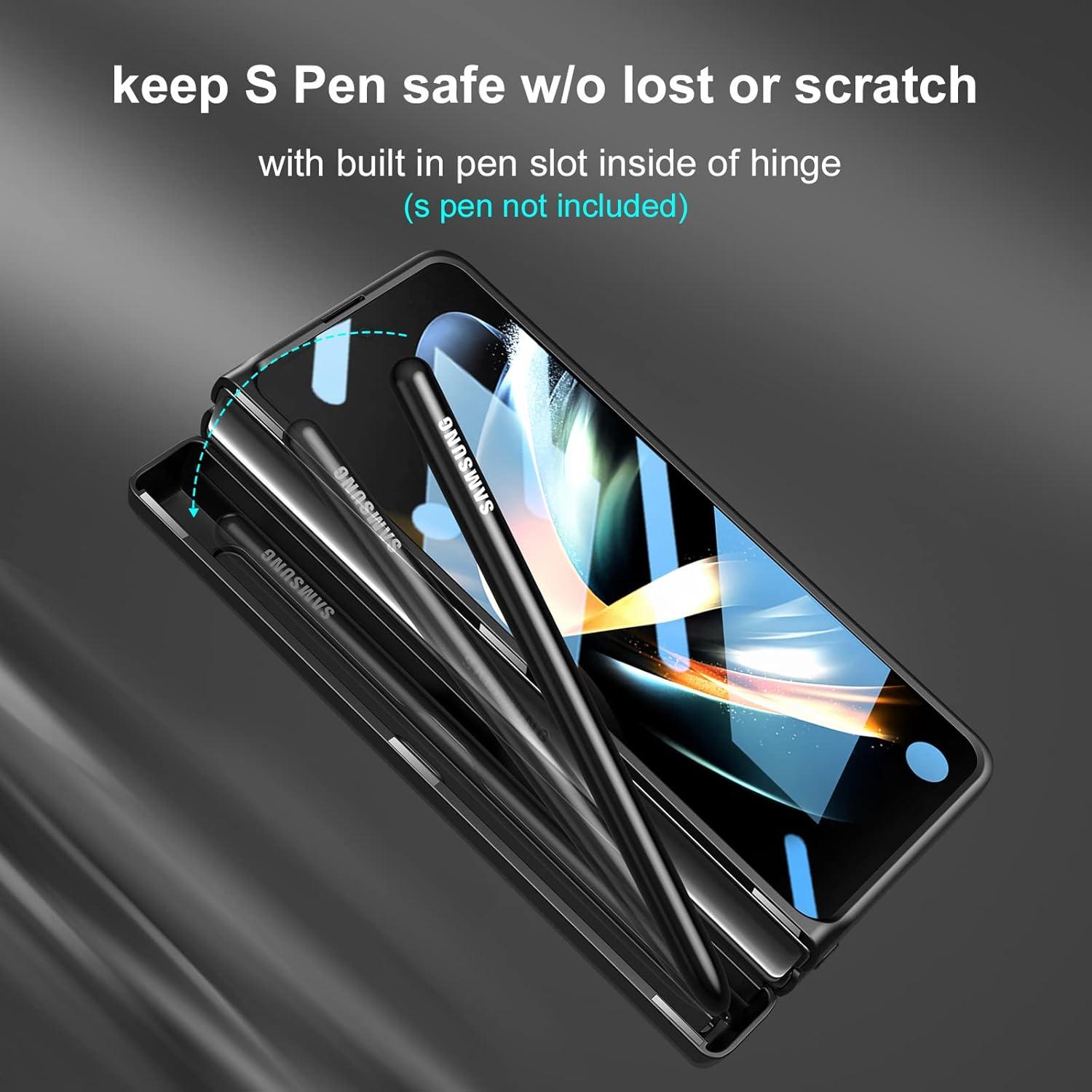 Funda Samsung Galaxy Z Fold 4 con Soporte para S Pen - Fibra de Carbono