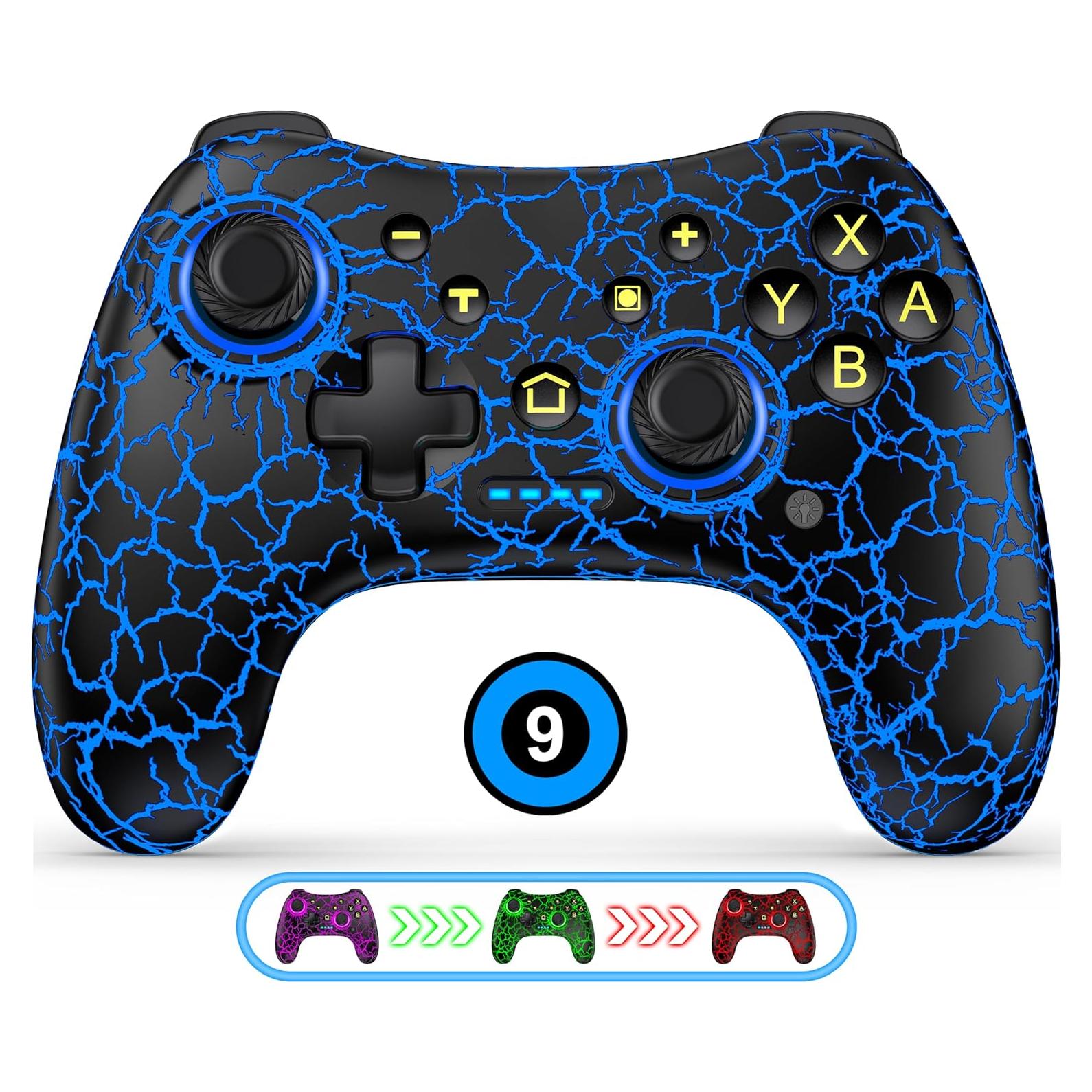 Controlador Inalámbrico Pro Qixun para Switch y PC - Negro