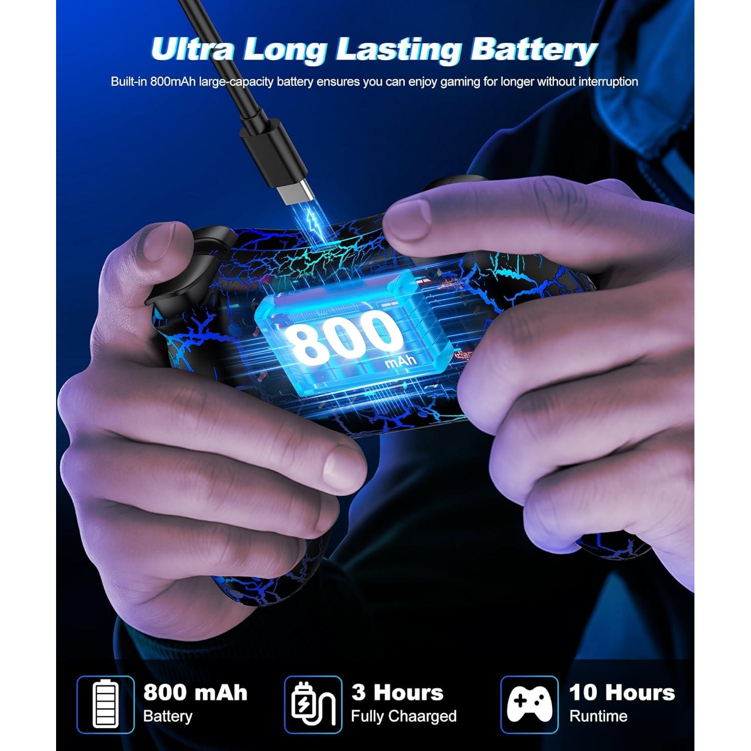 Controlador Inalámbrico Pro Qixun para Switch y PC - Negro