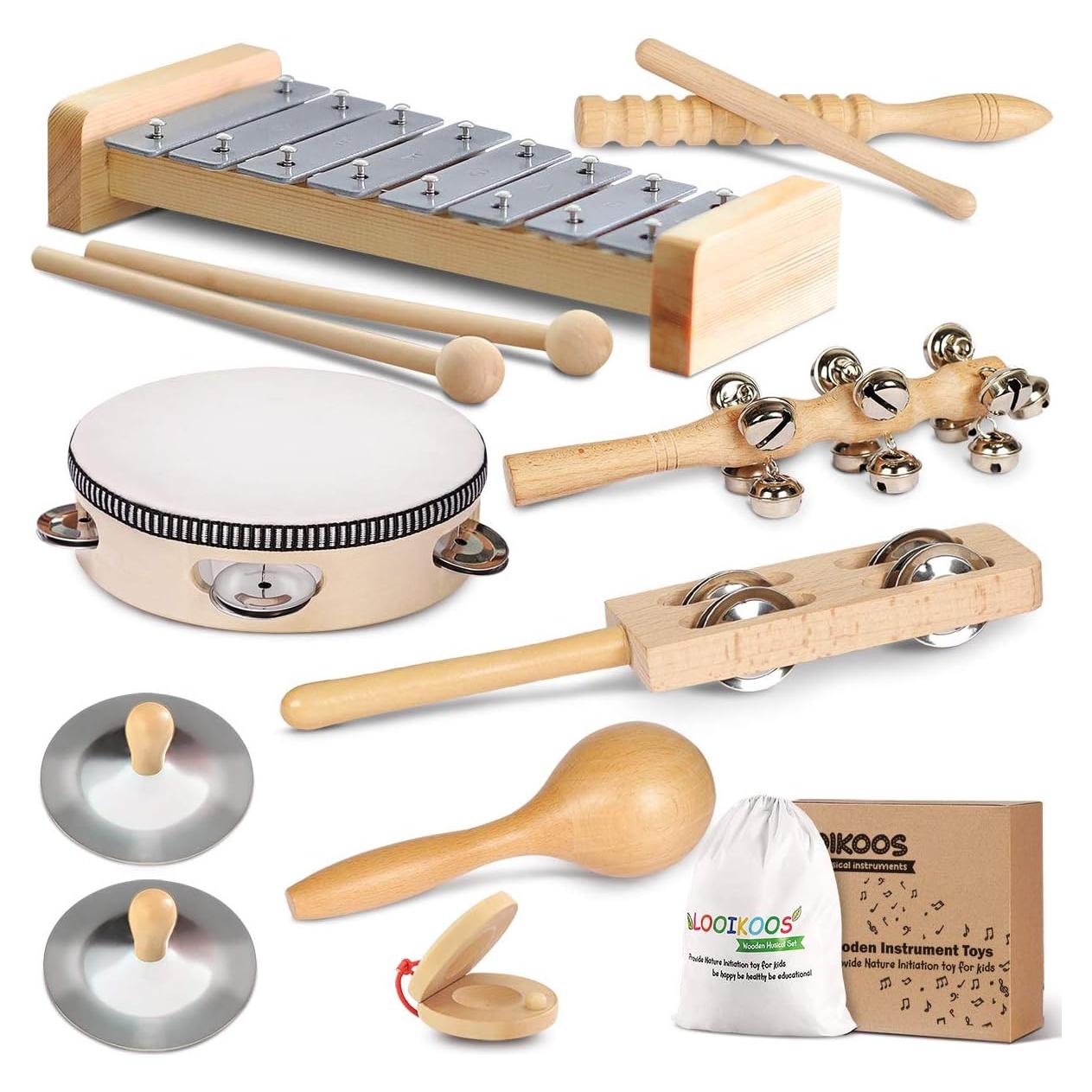 Set de Instrumentos Musicales Ecológicos LOOIKOOS para Niños