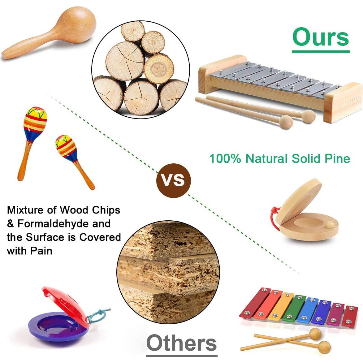 Set de Instrumentos Musicales Ecológicos LOOIKOOS para Niños