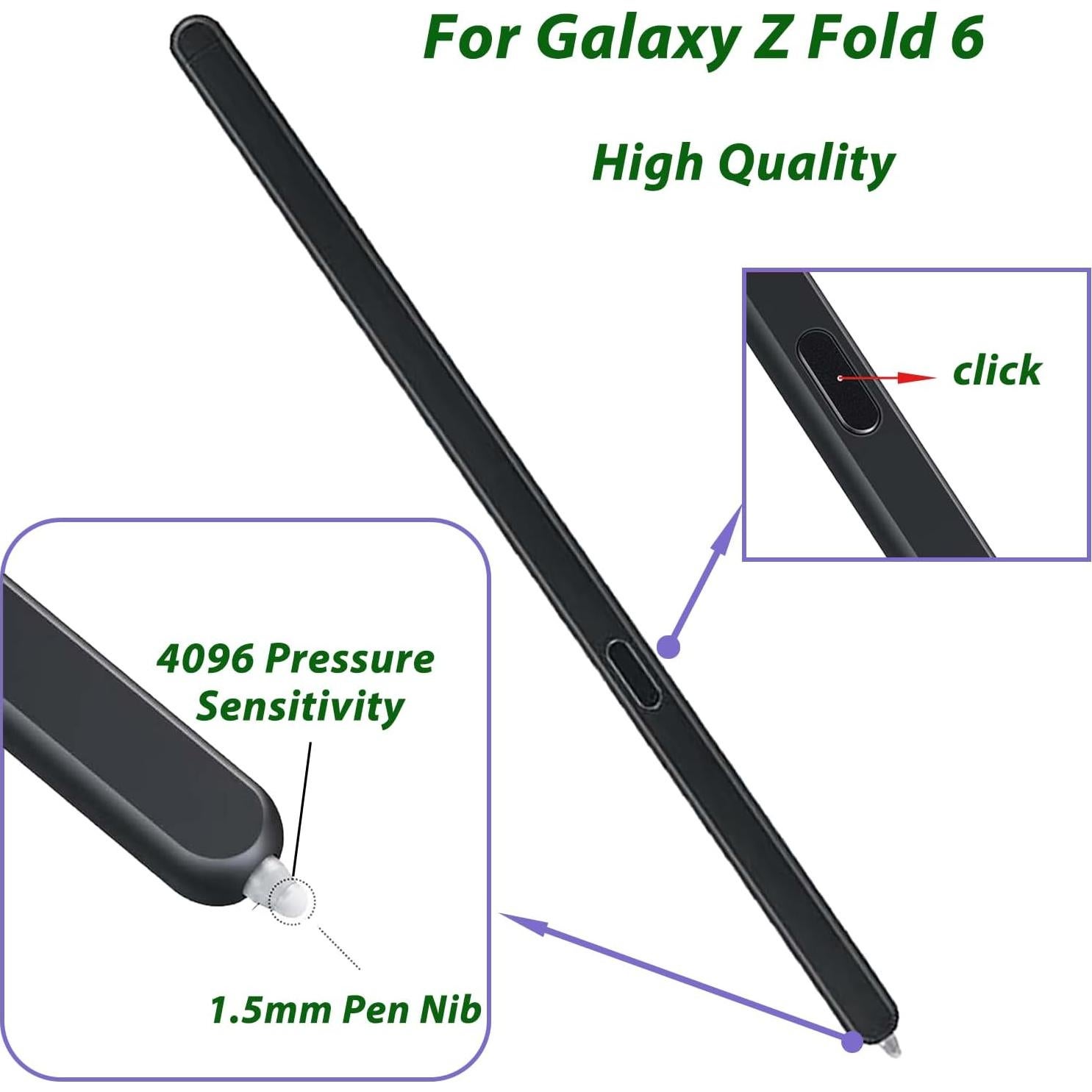 S Pen Plegable para Samsung Galaxy Z Fold 6 5G - Negro