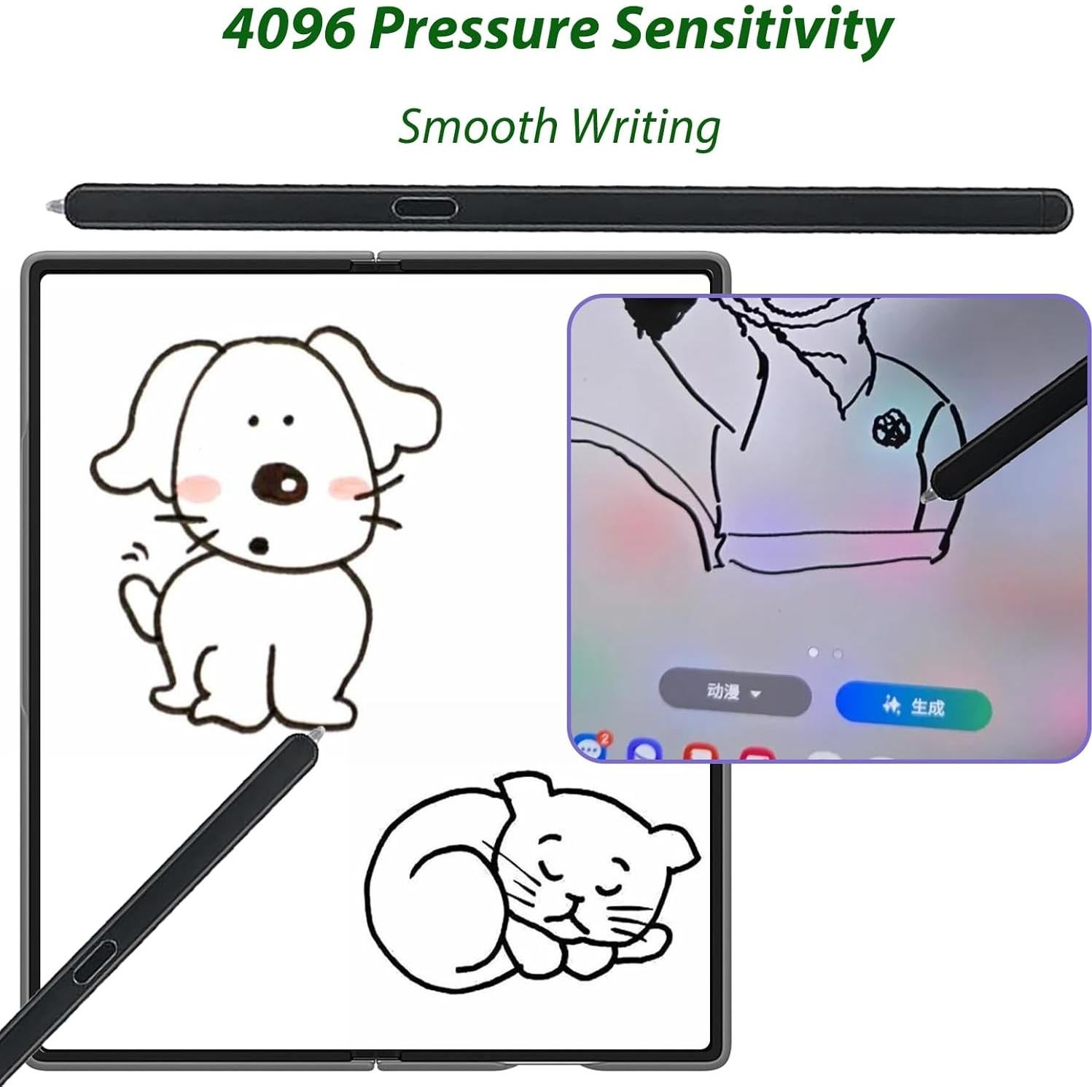 S Pen Plegable para Samsung Galaxy Z Fold 6 5G - Negro