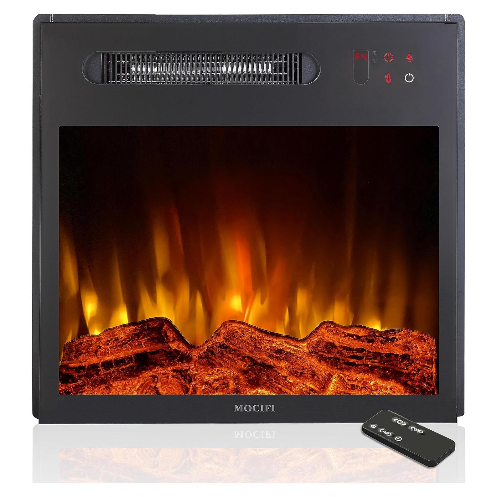 Chimenea Eléctrica MOCIFI 1000W 48.6x42.7cm Control Remoto