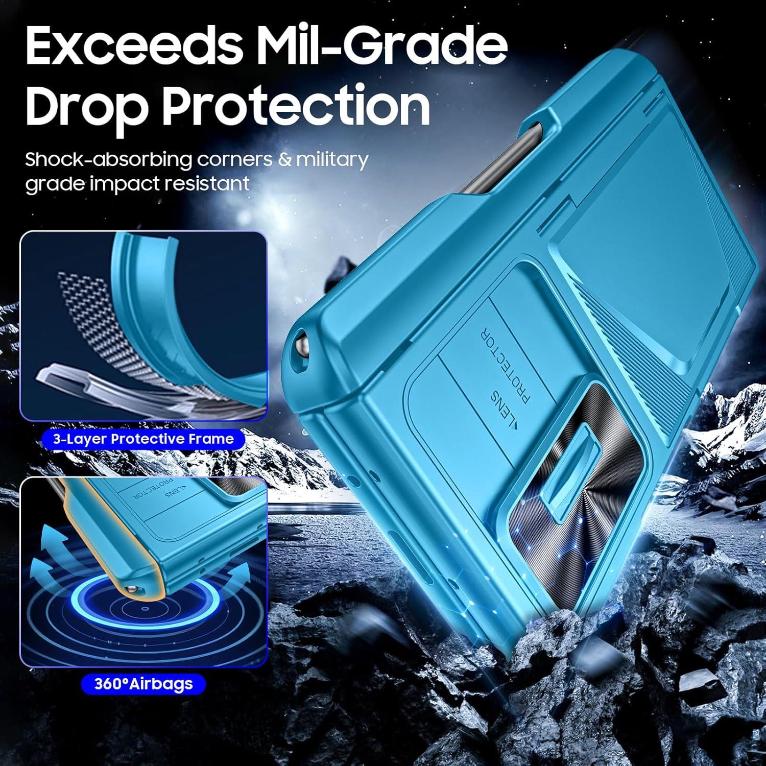 Funda CENMASO para Samsung Galaxy Z Fold 6 - Azul Lago