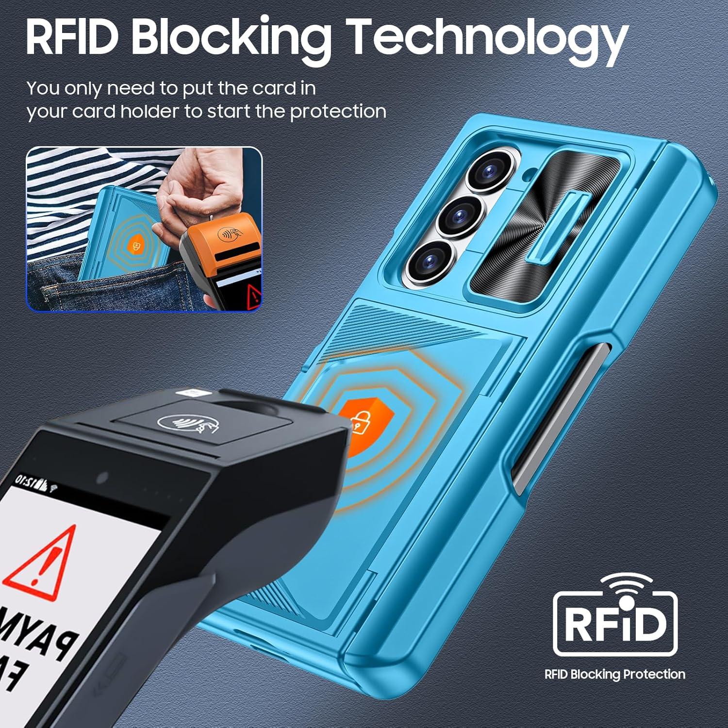 Funda CENMASO para Samsung Galaxy Z Fold 6 - Azul Lago