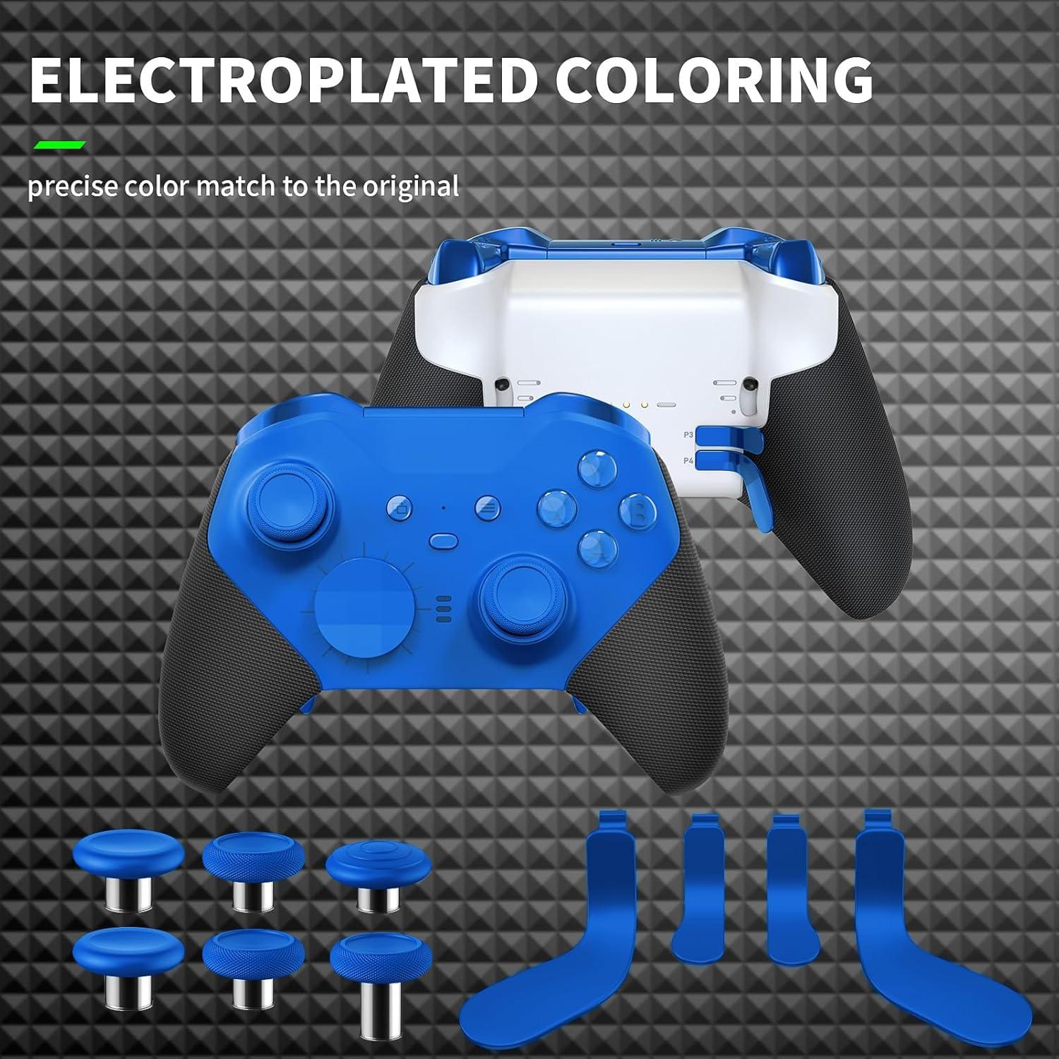 TOMSIN 15 en 1 Accesorios para Controlador Xbox Elite 2 Azul