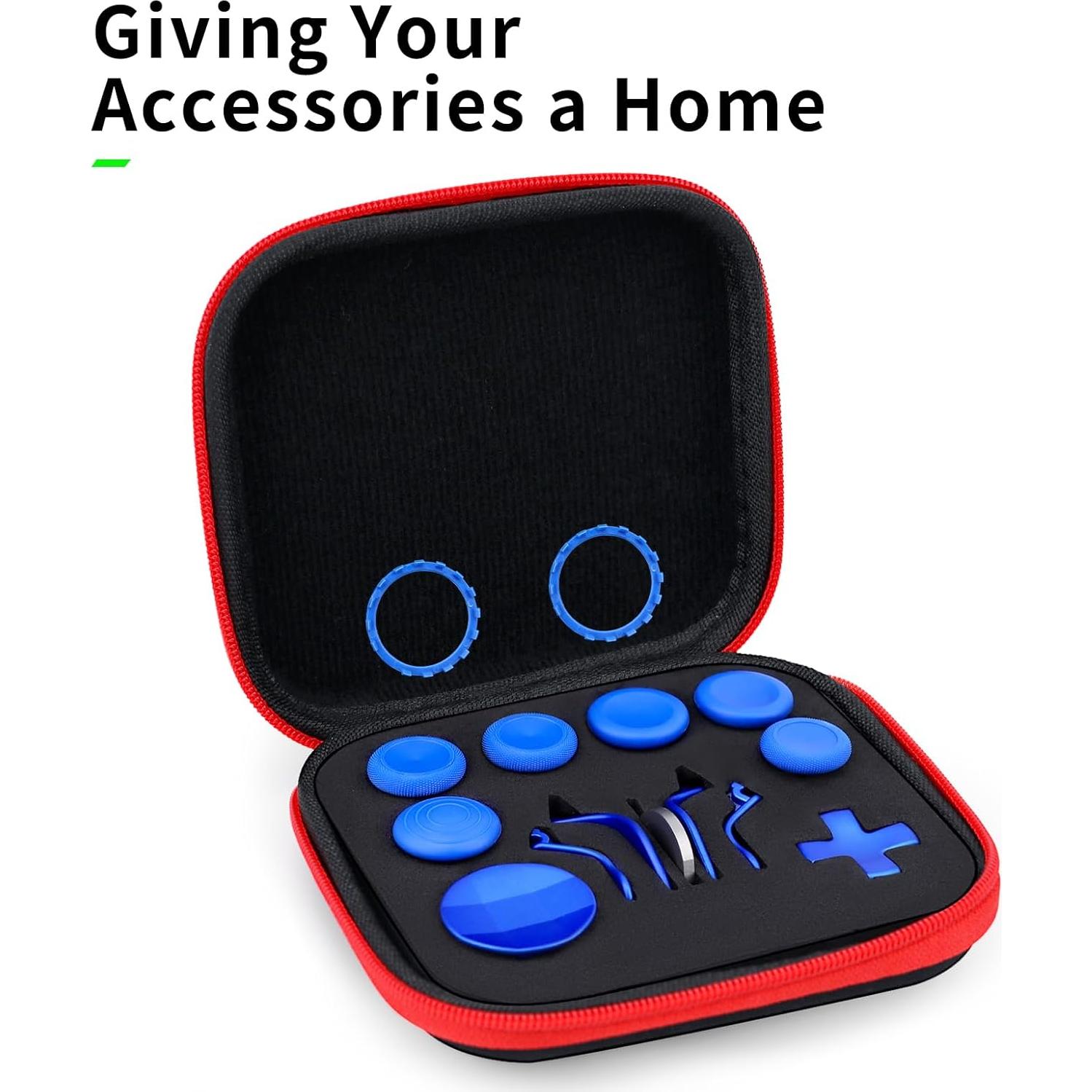 TOMSIN 15 en 1 Accesorios para Controlador Xbox Elite 2 Azul