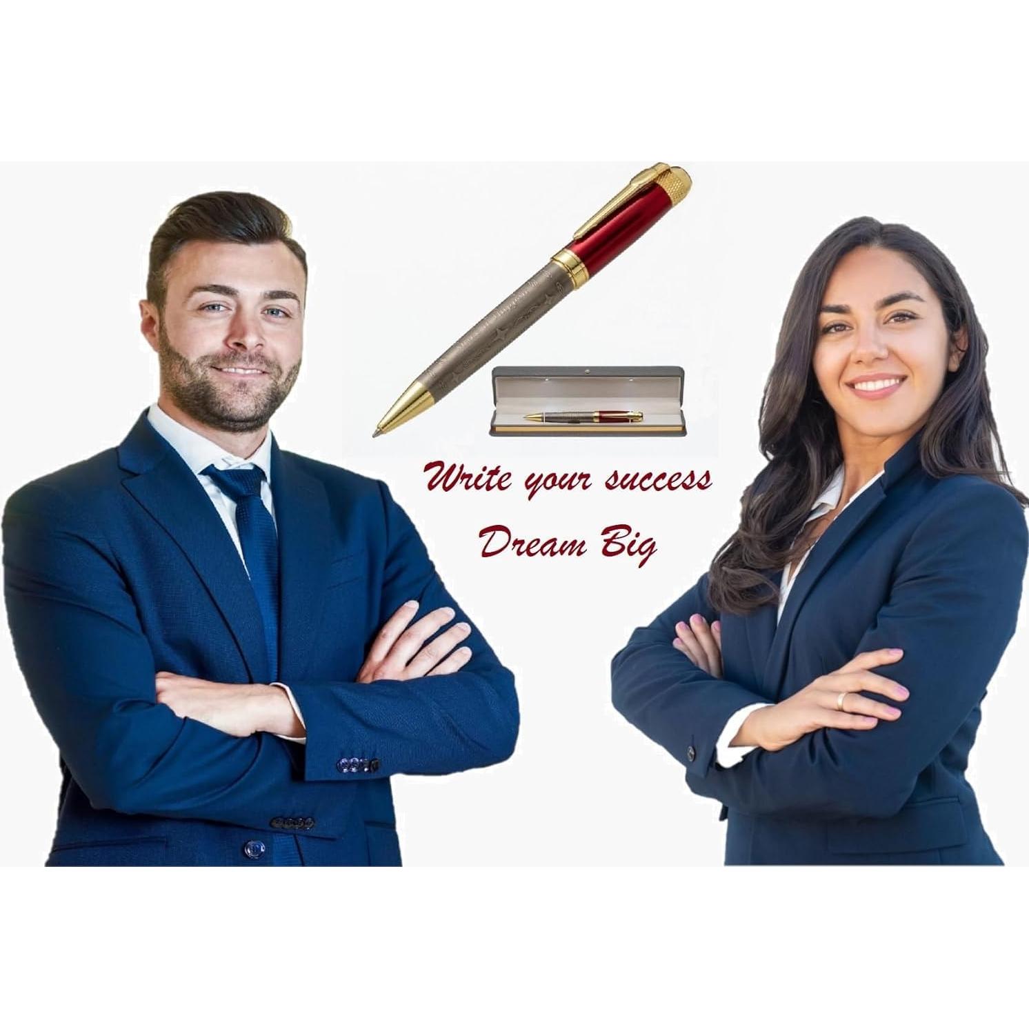 Pluma S&R Somit Roja Dorada Ergonomica 0.7mm Regalo