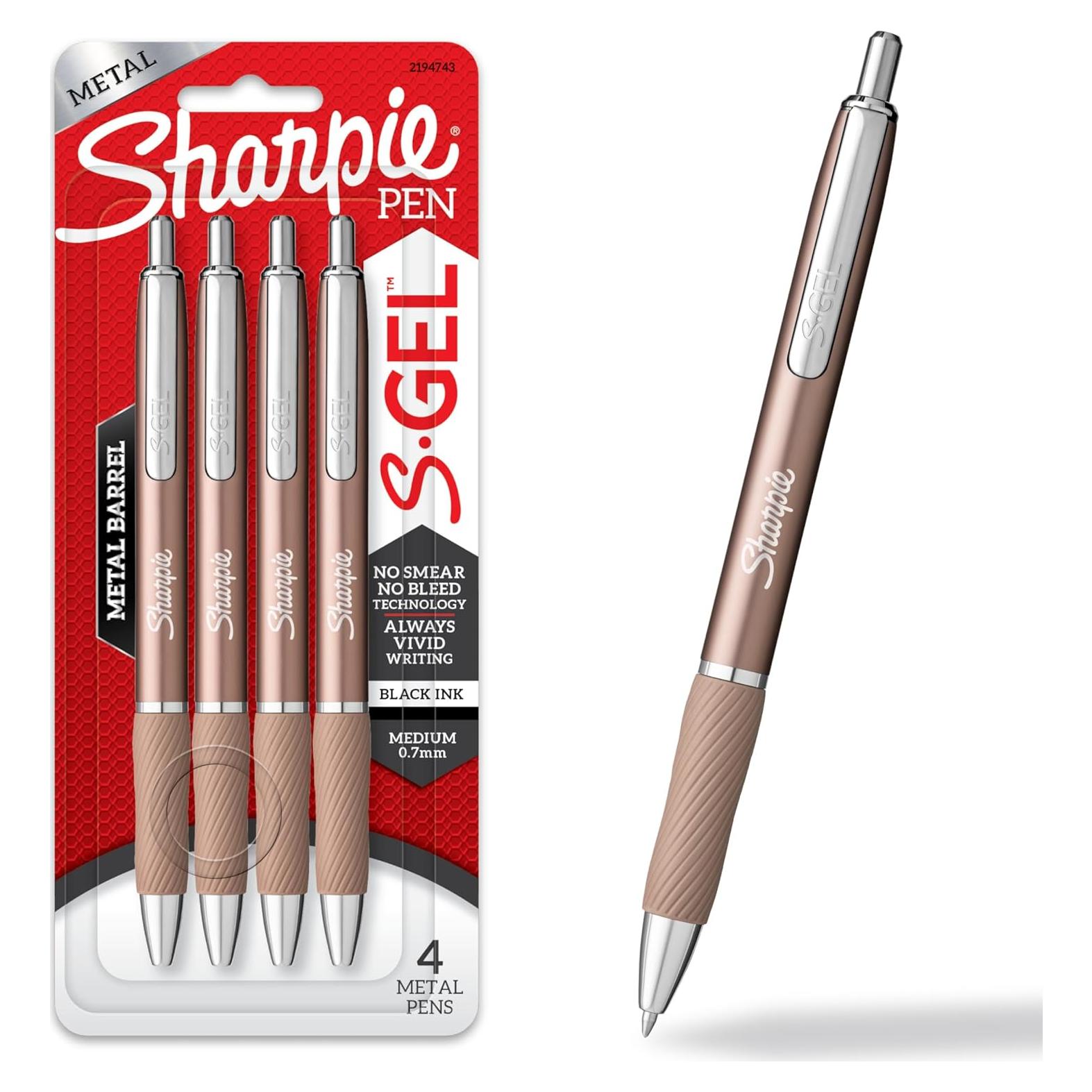 Bolígrafos de Gel Sharpie S-Gel 4 Unidades Metal Champán