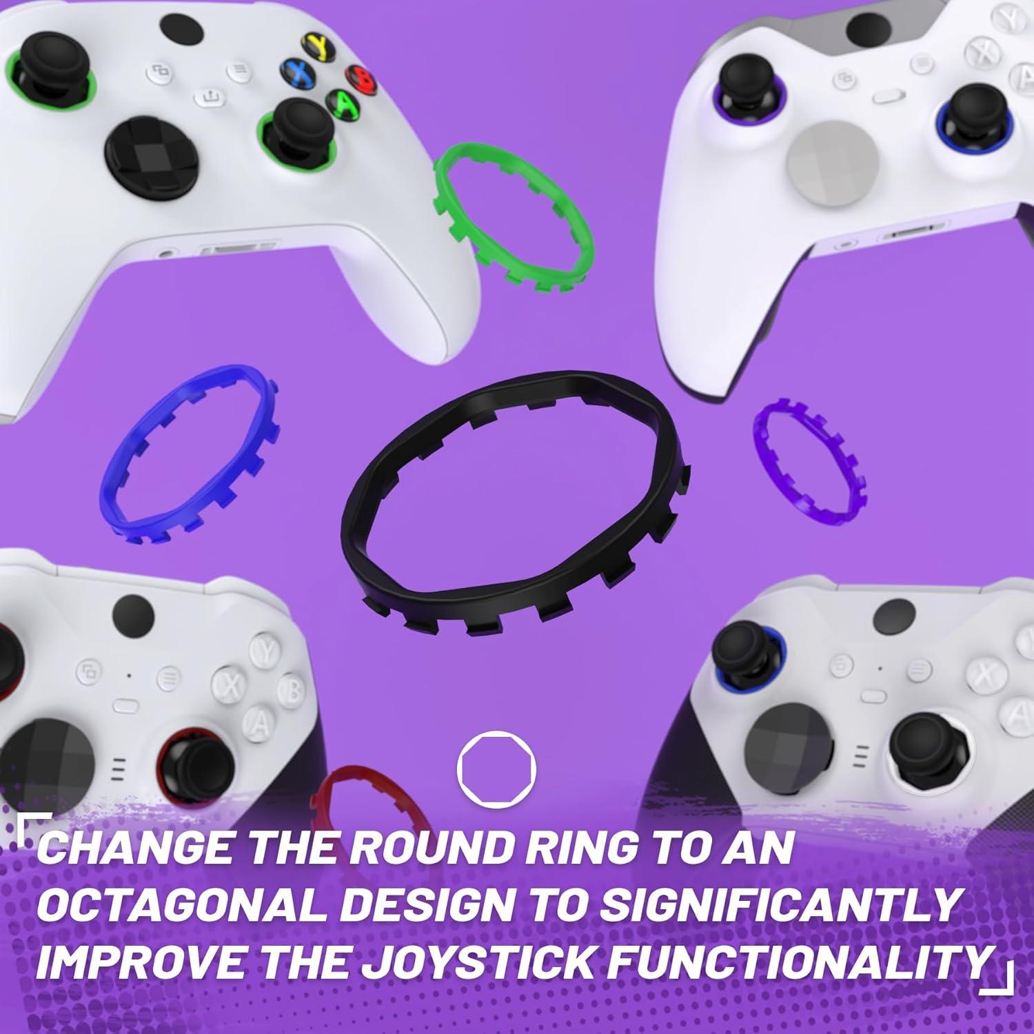 Anillos de Acento Octagonales eXtremeRate para Xbox Elite - Negro