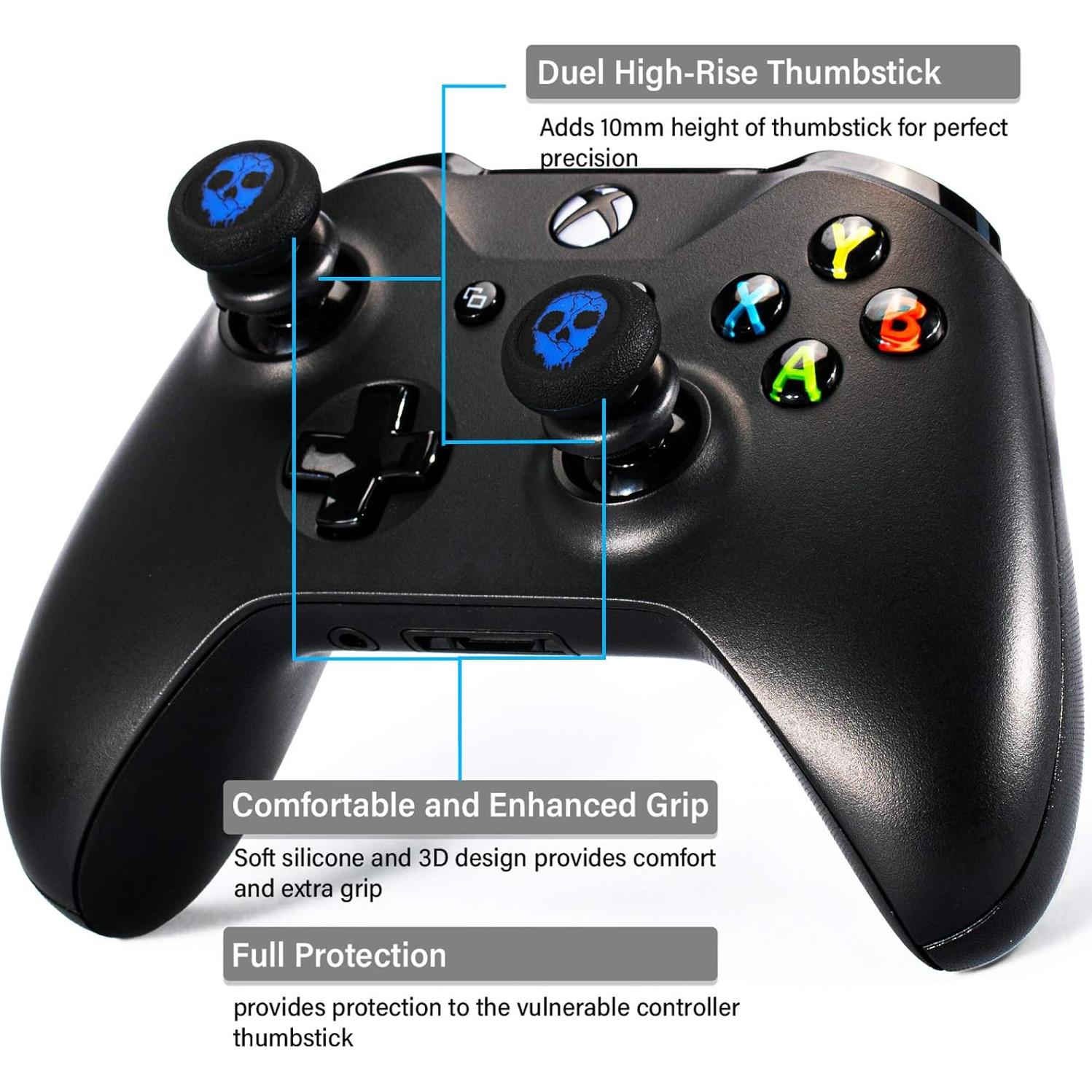 Extensor de Thumbstick y Cubierta de Silicona PlayRealm para Xbox