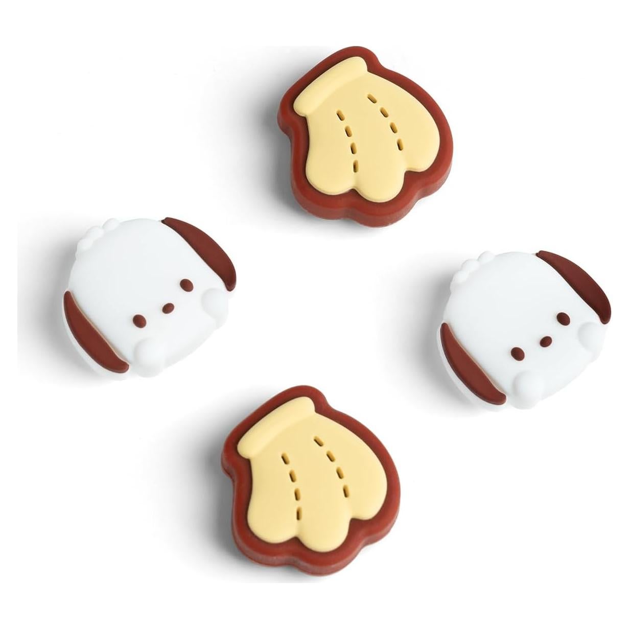 Tapones de Pulgar WISHAVEN para Nintendo Switch - Banana y Perro Pacha