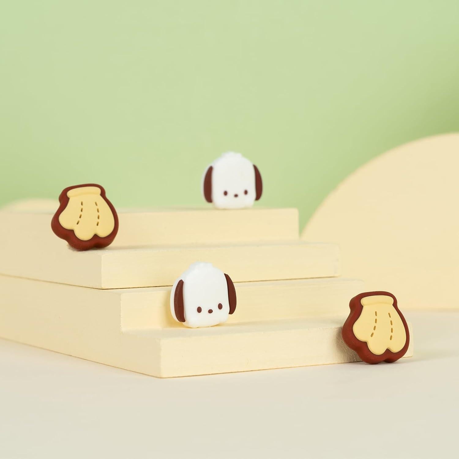 Tapones de Pulgar WISHAVEN para Nintendo Switch - Banana y Perro Pacha