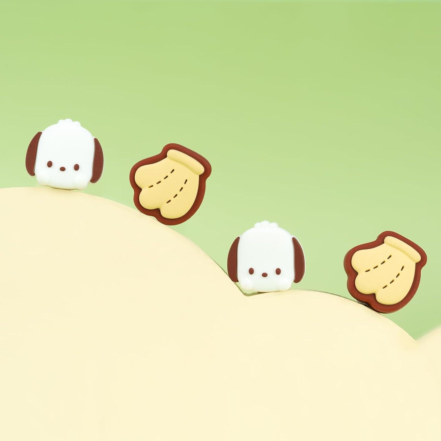 Tapones de Pulgar WISHAVEN para Nintendo Switch - Banana y Perro Pacha