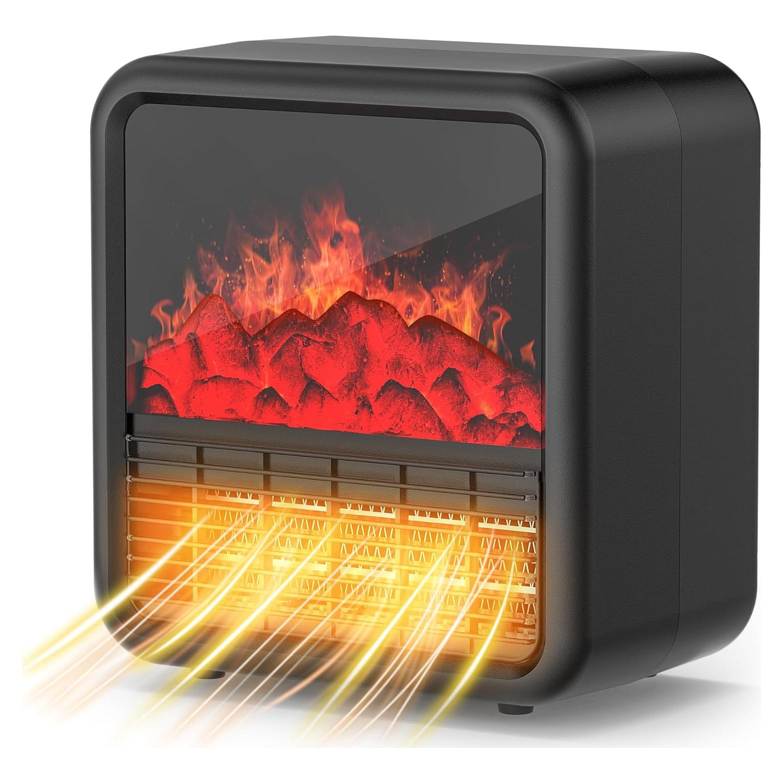 Calentador de espacio eléctrico Riseon TFP-15A 1500W negro