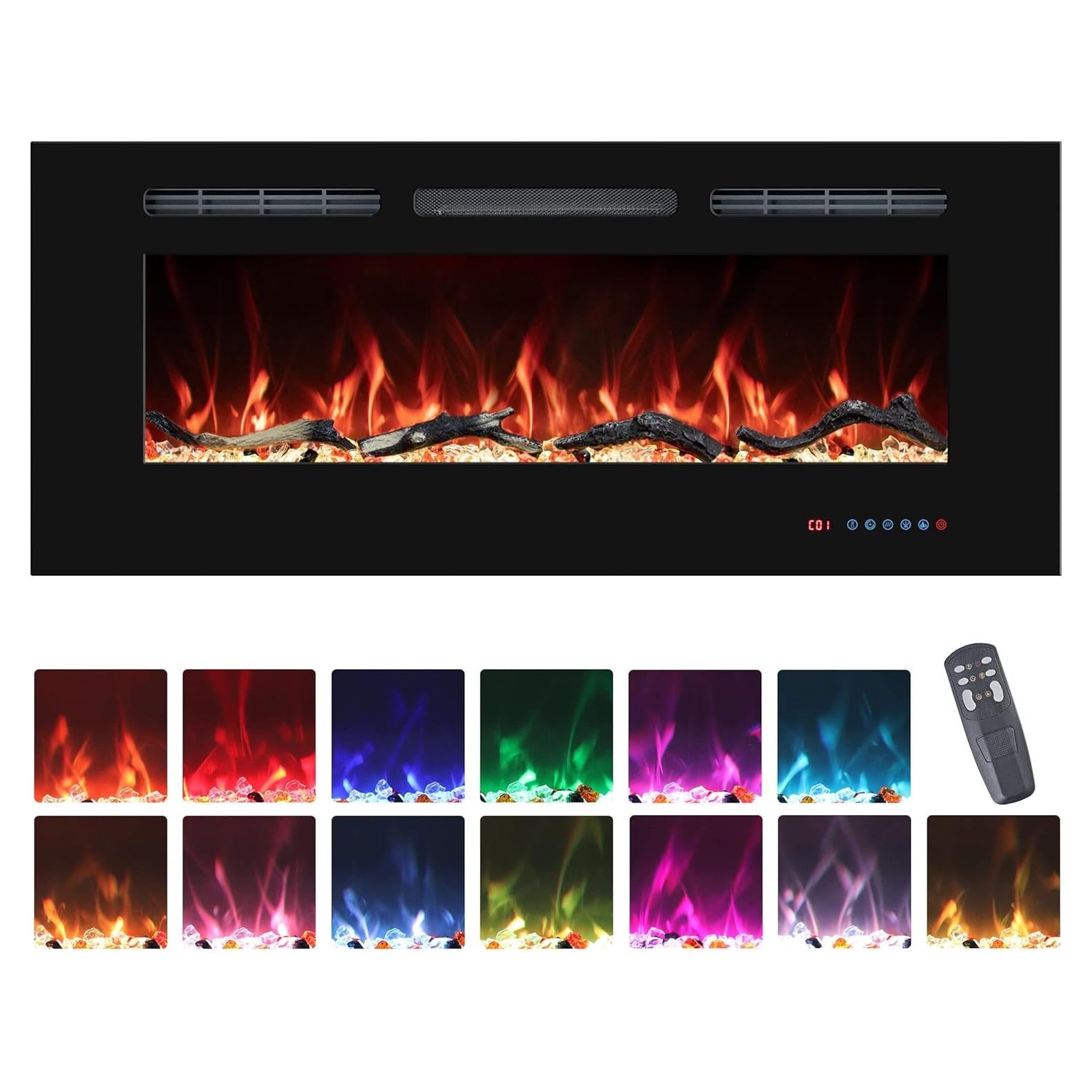 Insertos de Chimenea Eléctrica VINEMOUNT 76.2 cm Multicolor