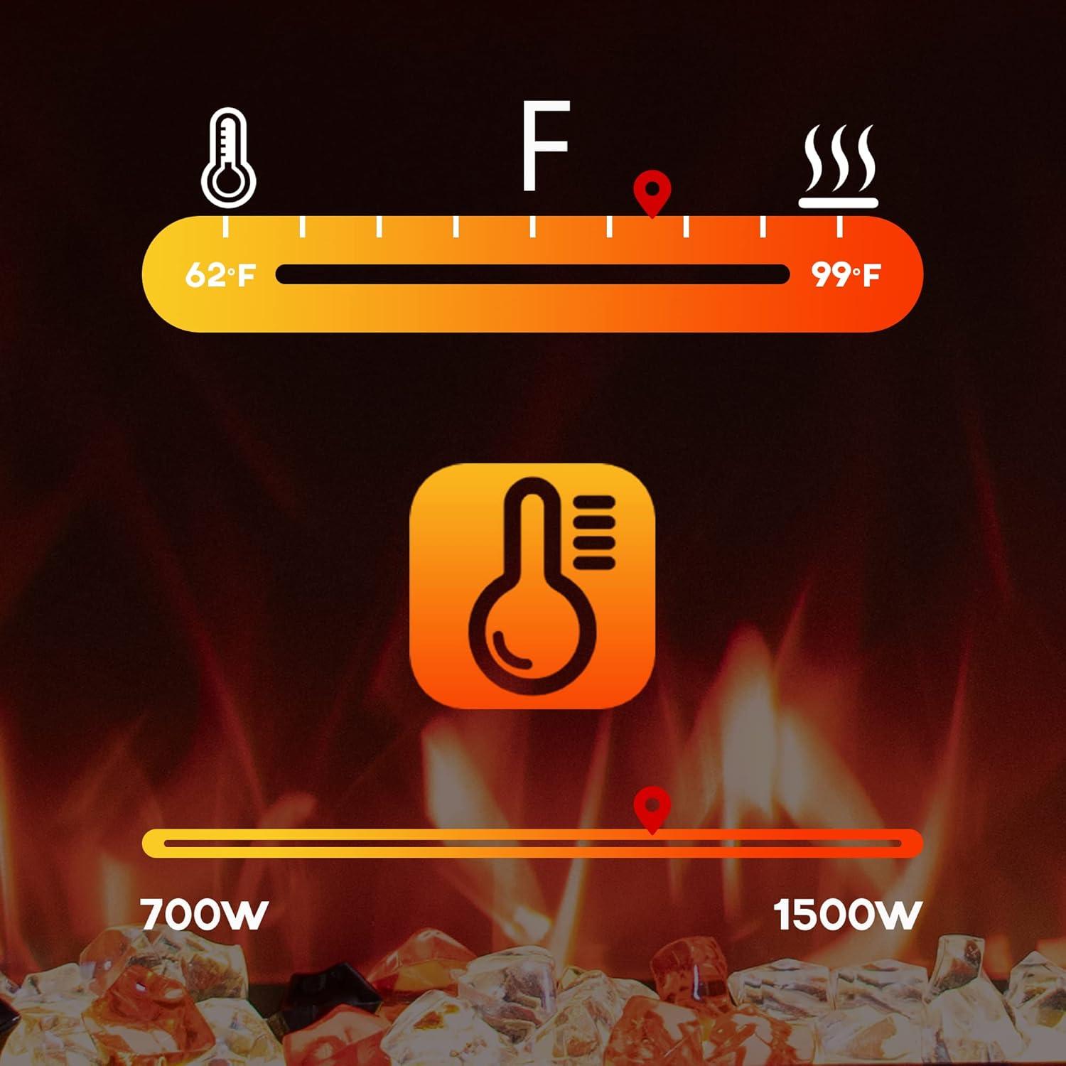 Insertos de Chimenea Eléctrica VINEMOUNT 76.2 cm Multicolor