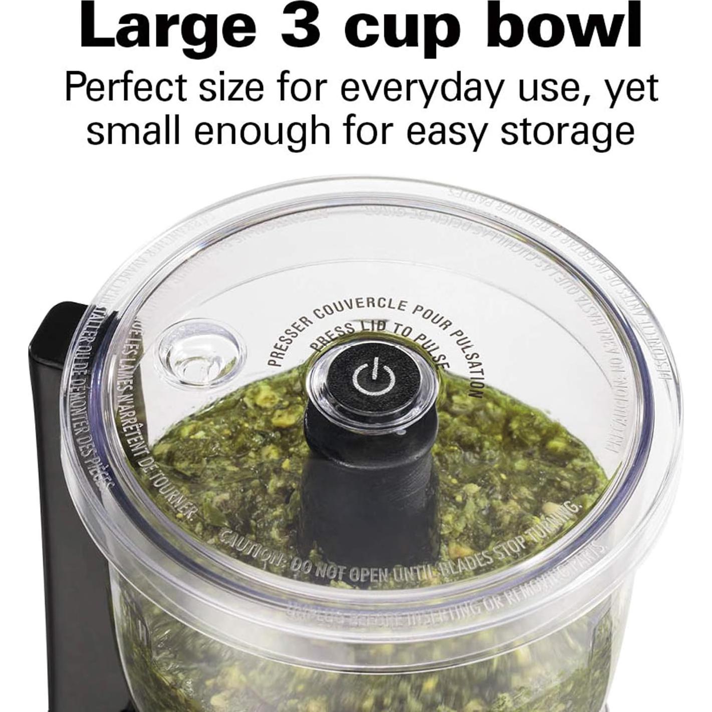 Picador de Alimentos Hamilton Beach 3 Tazas 350W Negro