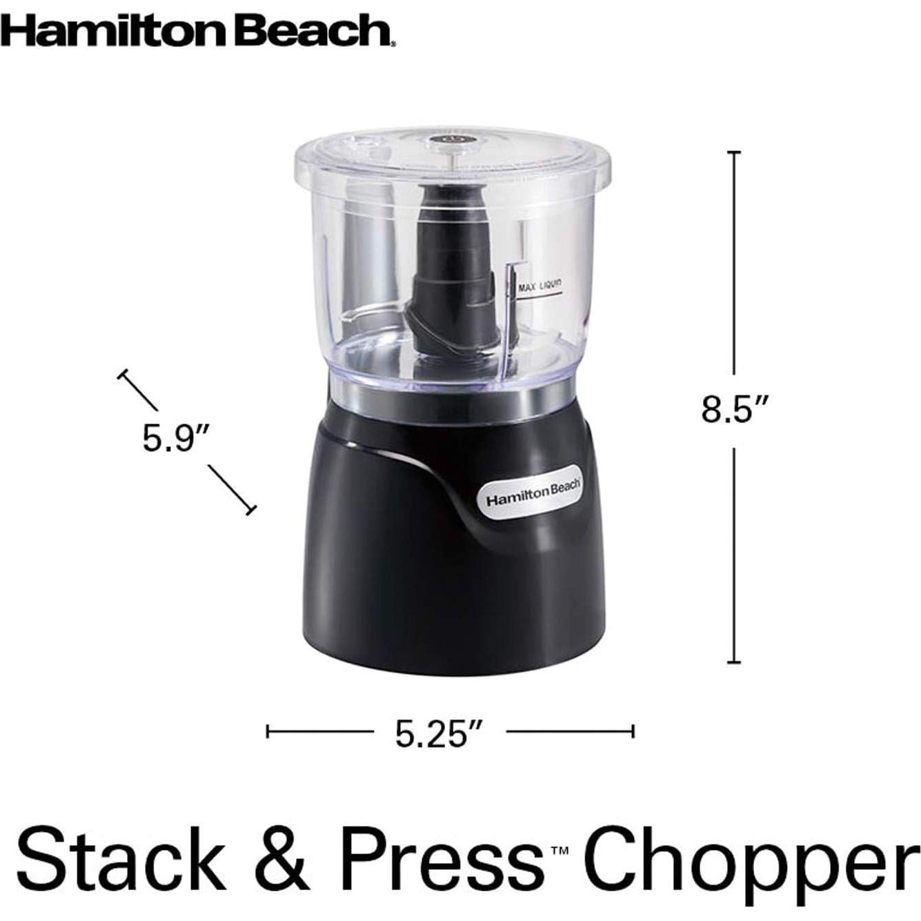 Picador de Alimentos Hamilton Beach 3 Tazas 350W Negro