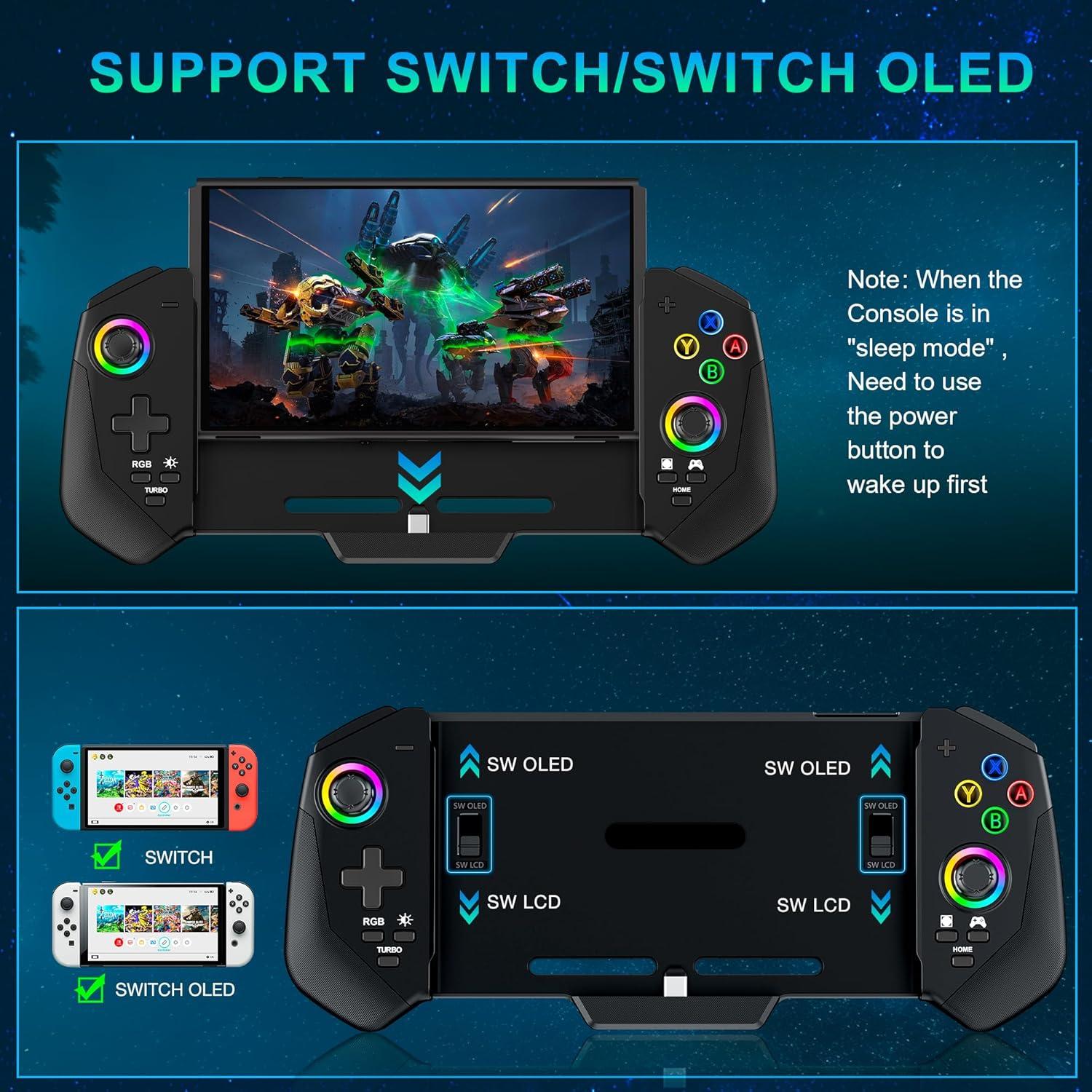 Controlador Inalámbrico MystNova para Nintendo Switch - Negro