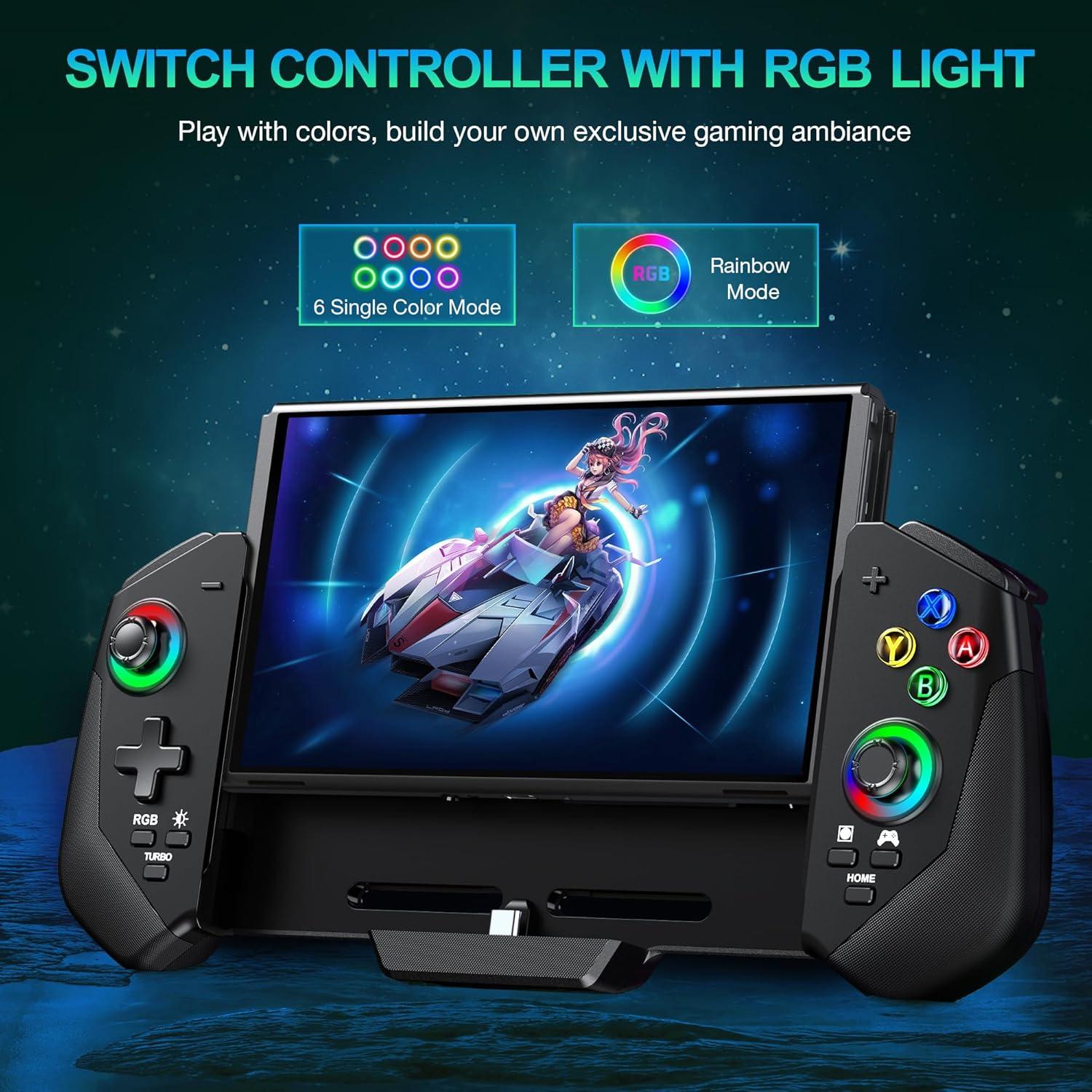 Controlador Inalámbrico MystNova para Nintendo Switch - Negro