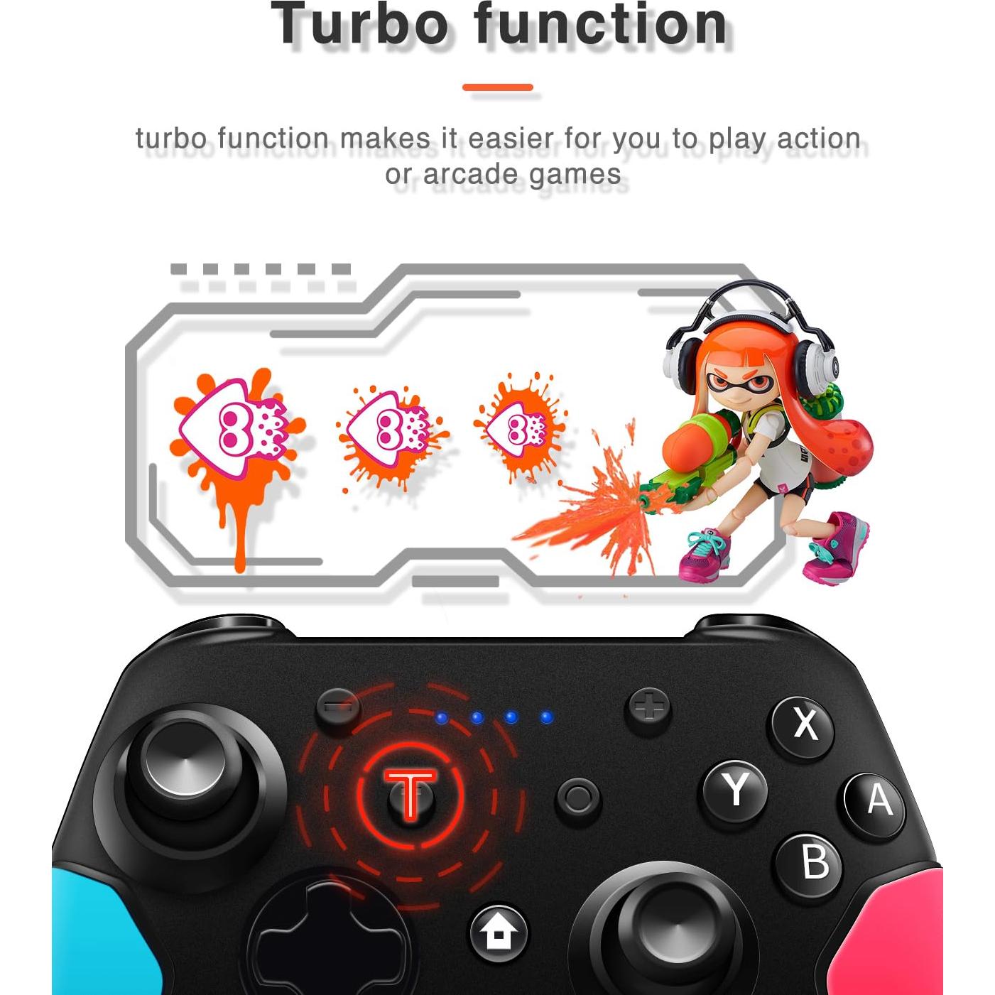 Controlador Pro Inalámbrico Nintendo Switch Rojo y Azul