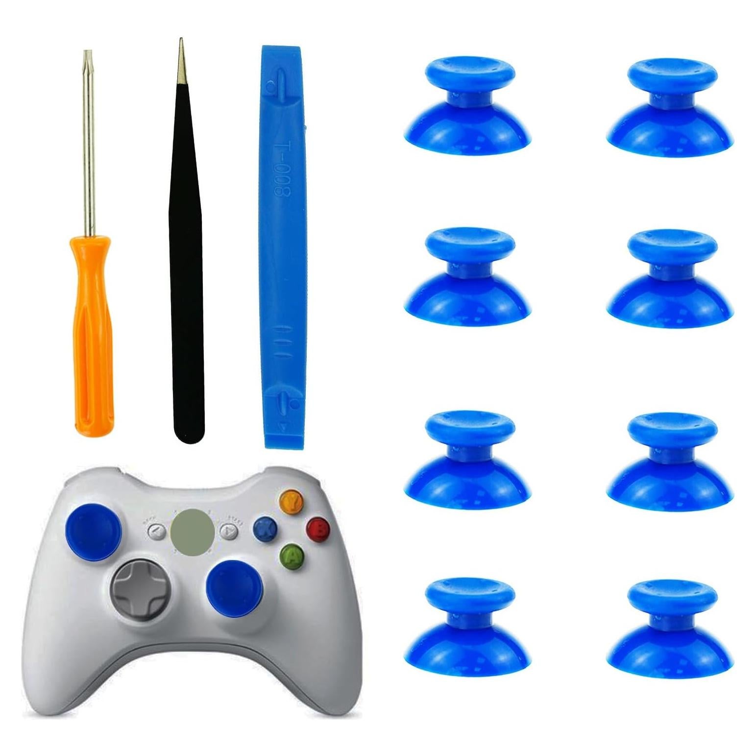 8 Piezas Caps Reemplazo Joystick Xbox 360 CTHTBZ con Herramientas