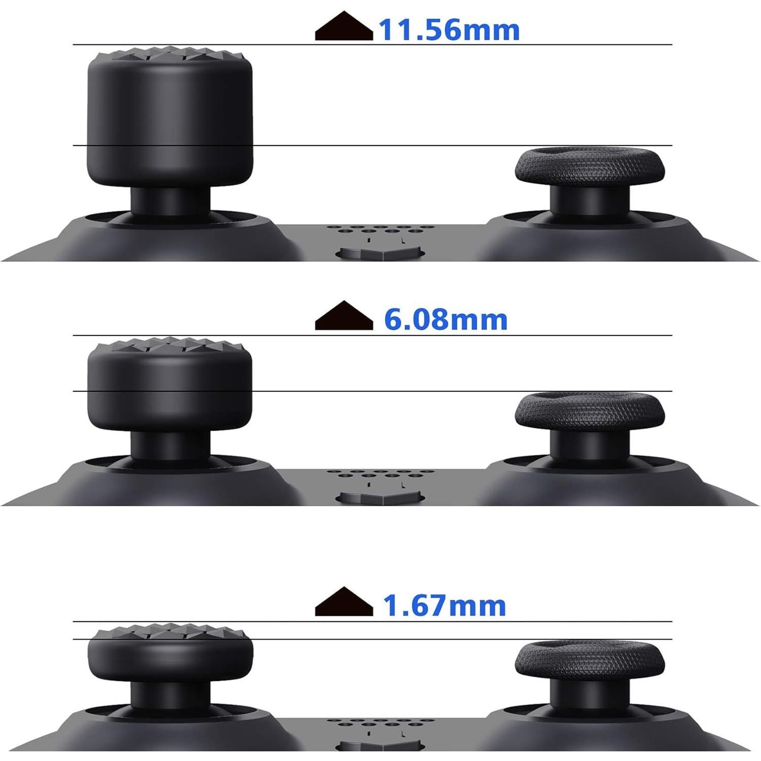 Tapas Ergonómicas PlayVital para Joysticks PS5, PS4, Xbox - 10 Piezas