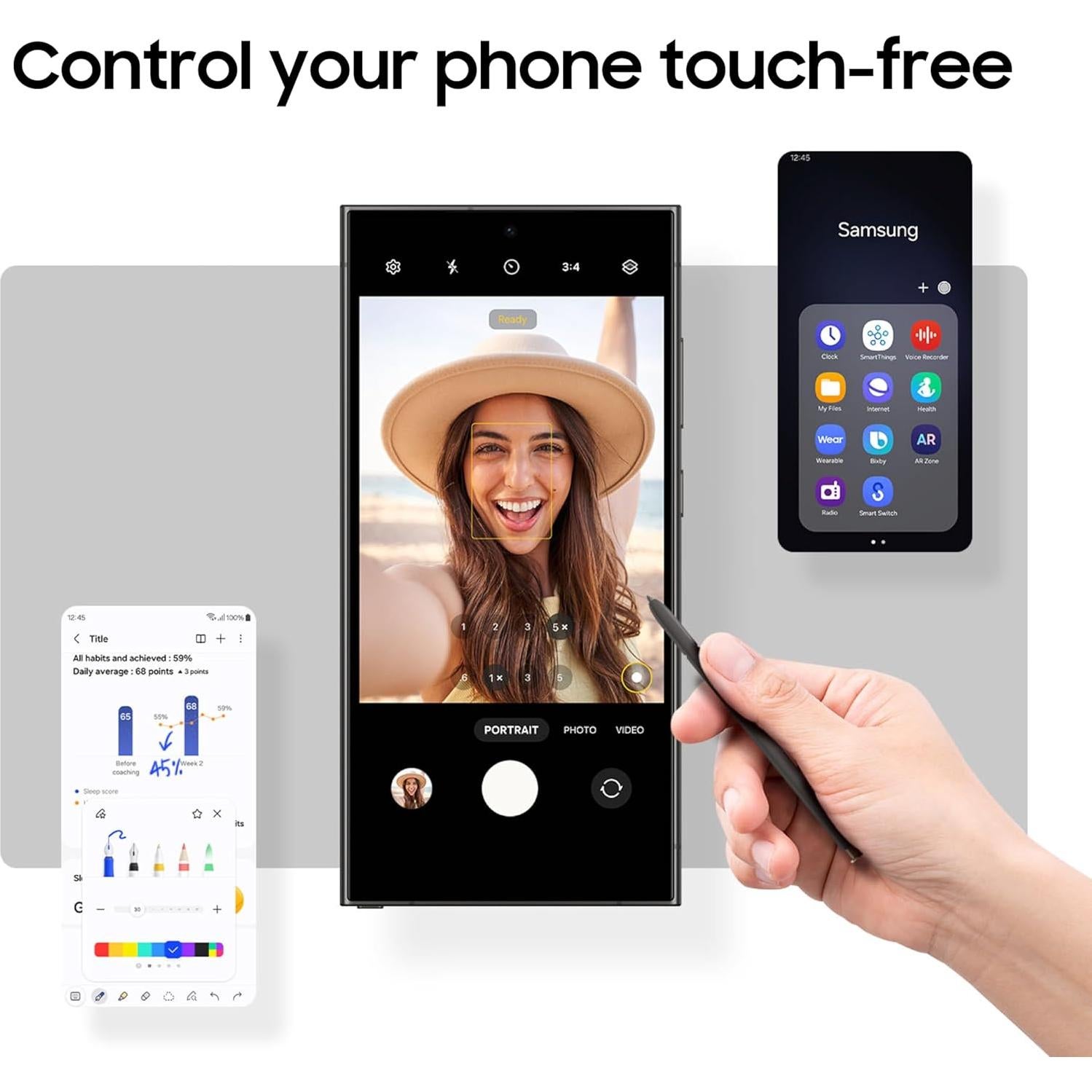 S Pen Samsung para Galaxy S24 Ultra, punta 0.7mm, gris