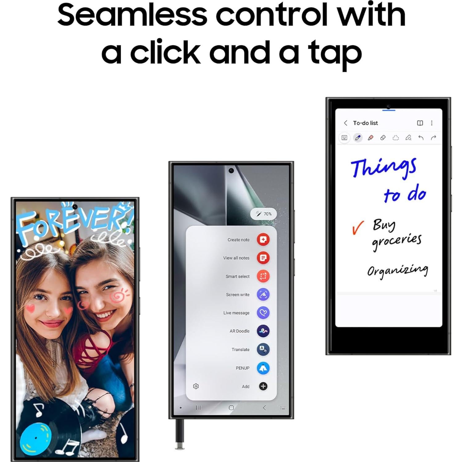 S Pen Samsung para Galaxy S24 Ultra, punta 0.7mm, gris